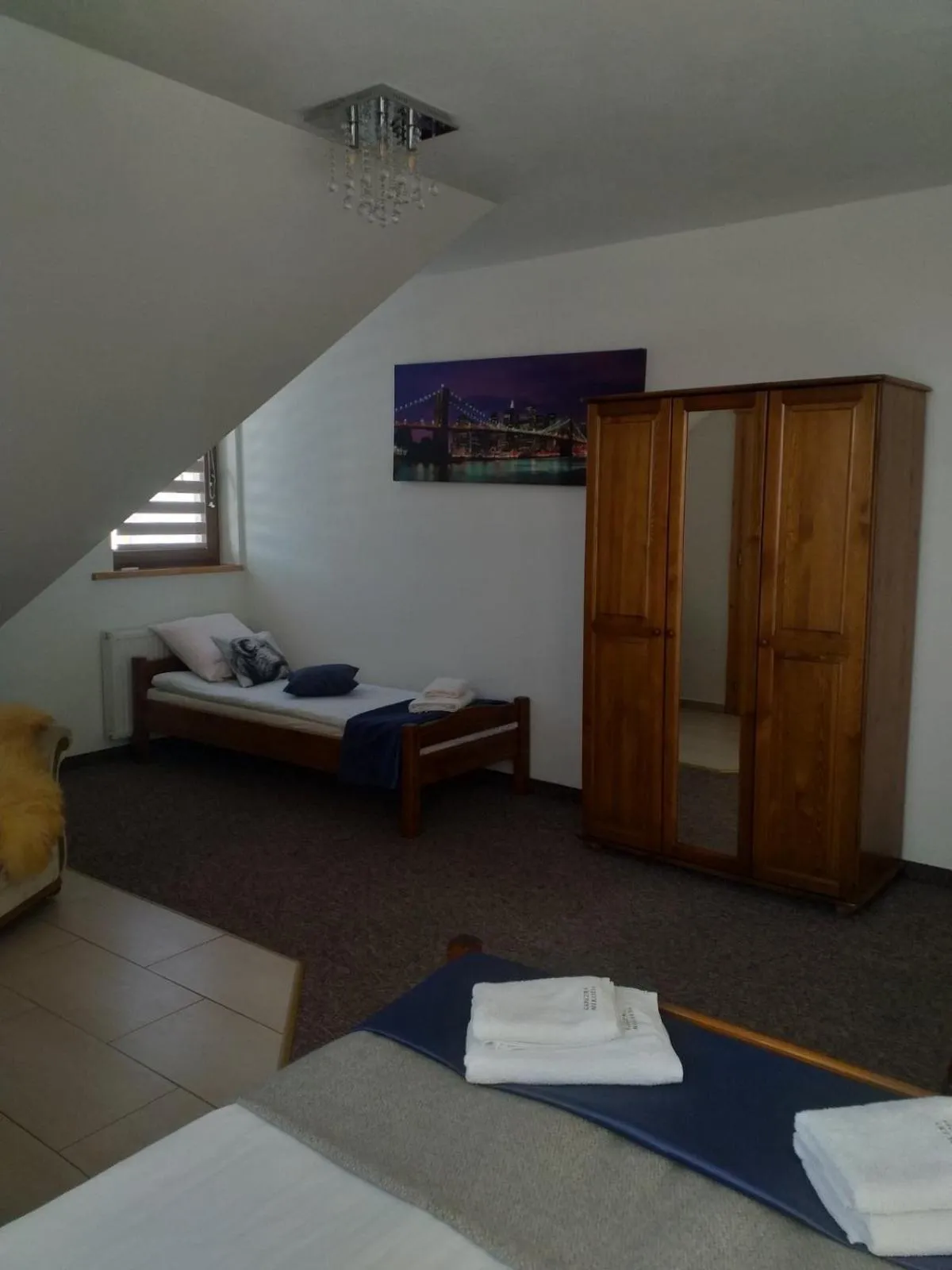 Photo of the whole room, Bed in Karczma Mikuda - Sauna Basen Jacuzzi z widokiem na góry - Kuligi - Parking