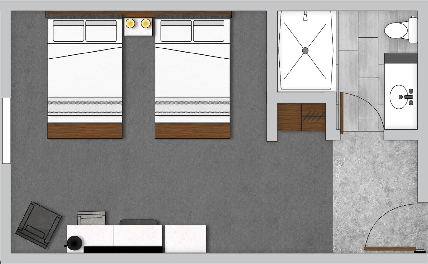 Floor plan in Hotel Millwright