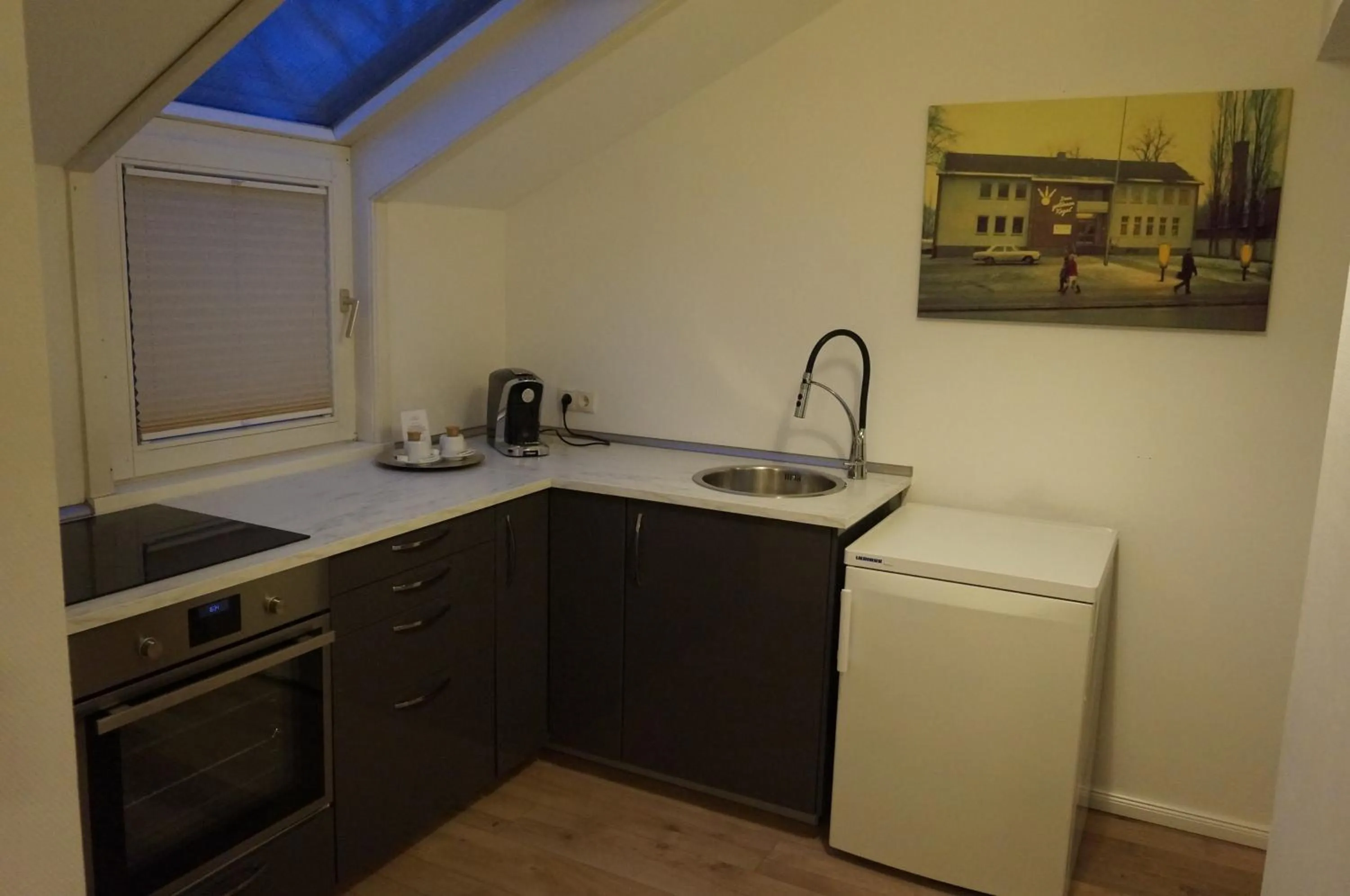 Kitchen or kitchenette in Hotel Am Schloss Ahrensburg