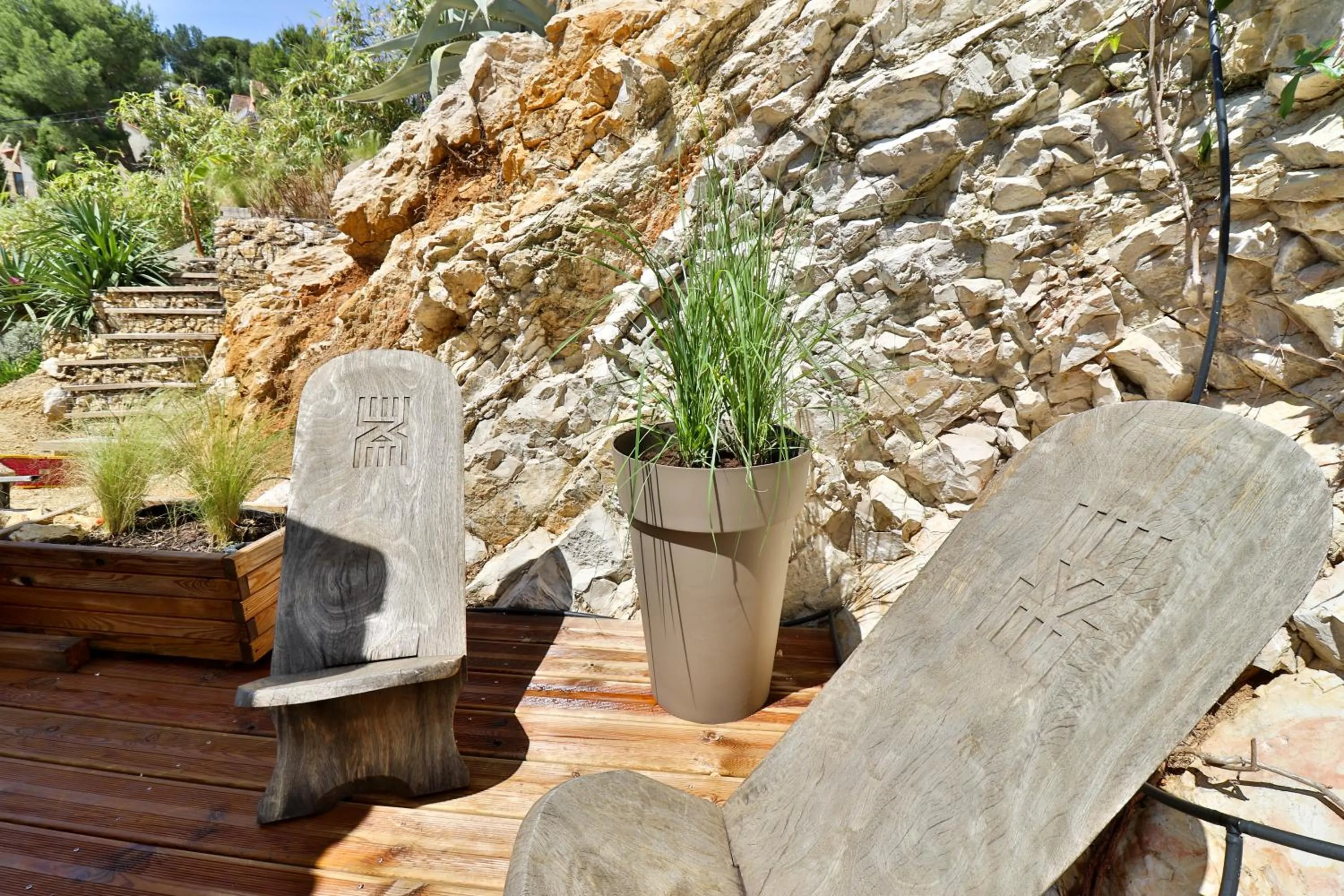 Balcony/Terrace in Les Chambres d'Hôtes du Grand Mornas