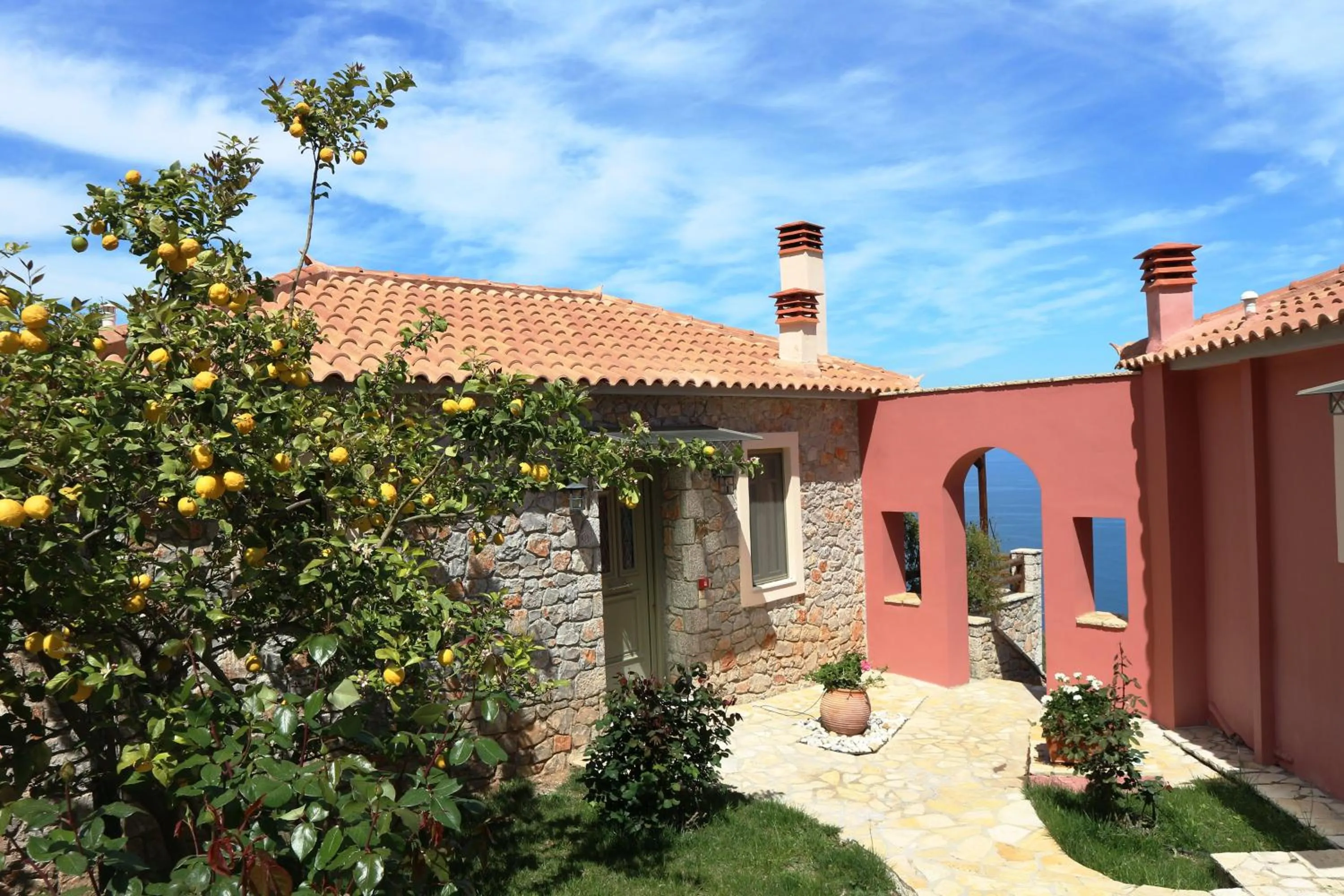 Facade/entrance in Dio Escapes Houses