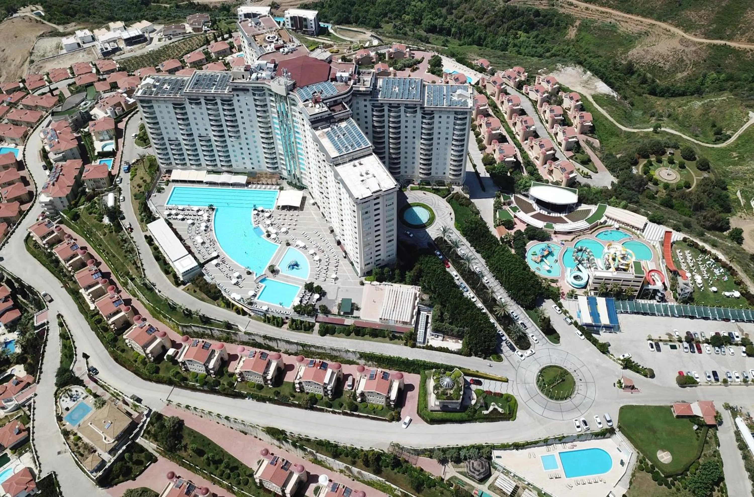 Bird's eye view in Alanya Goldcity 2 bedroom villa