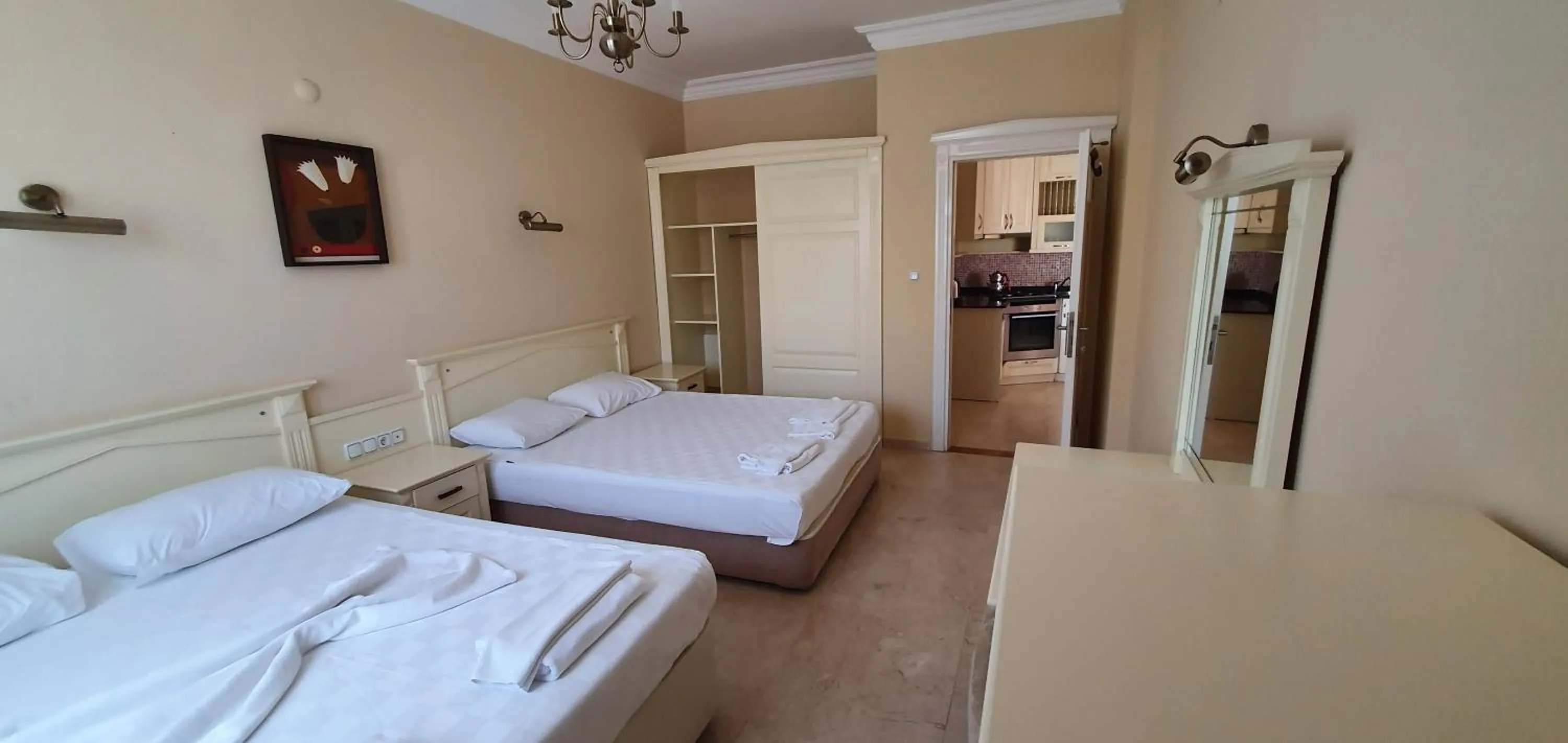Bedroom, Bed in Alanya Goldcity 2 bedroom villa