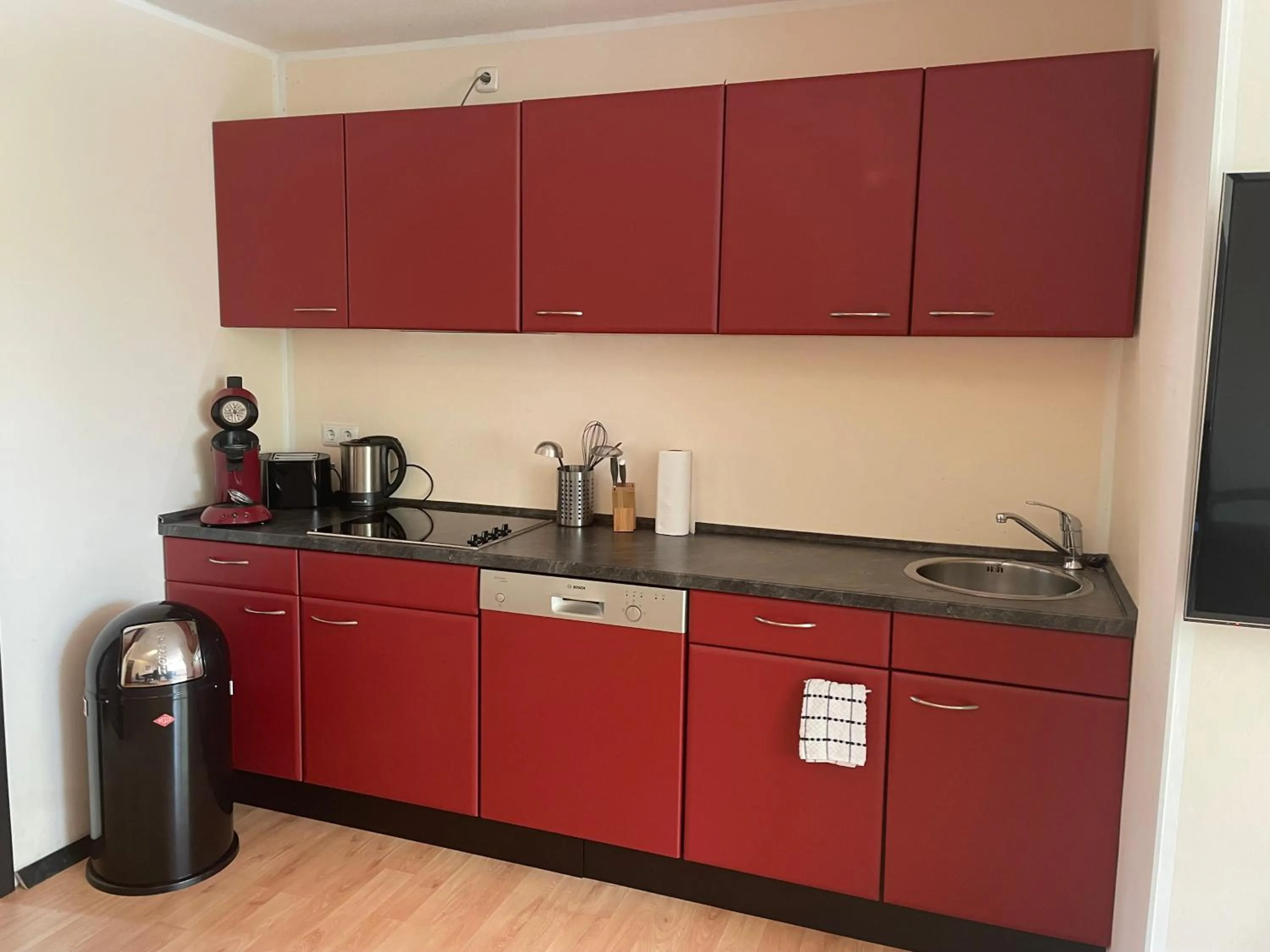 Kitchen or kitchenette in Hotel Am Sportpark