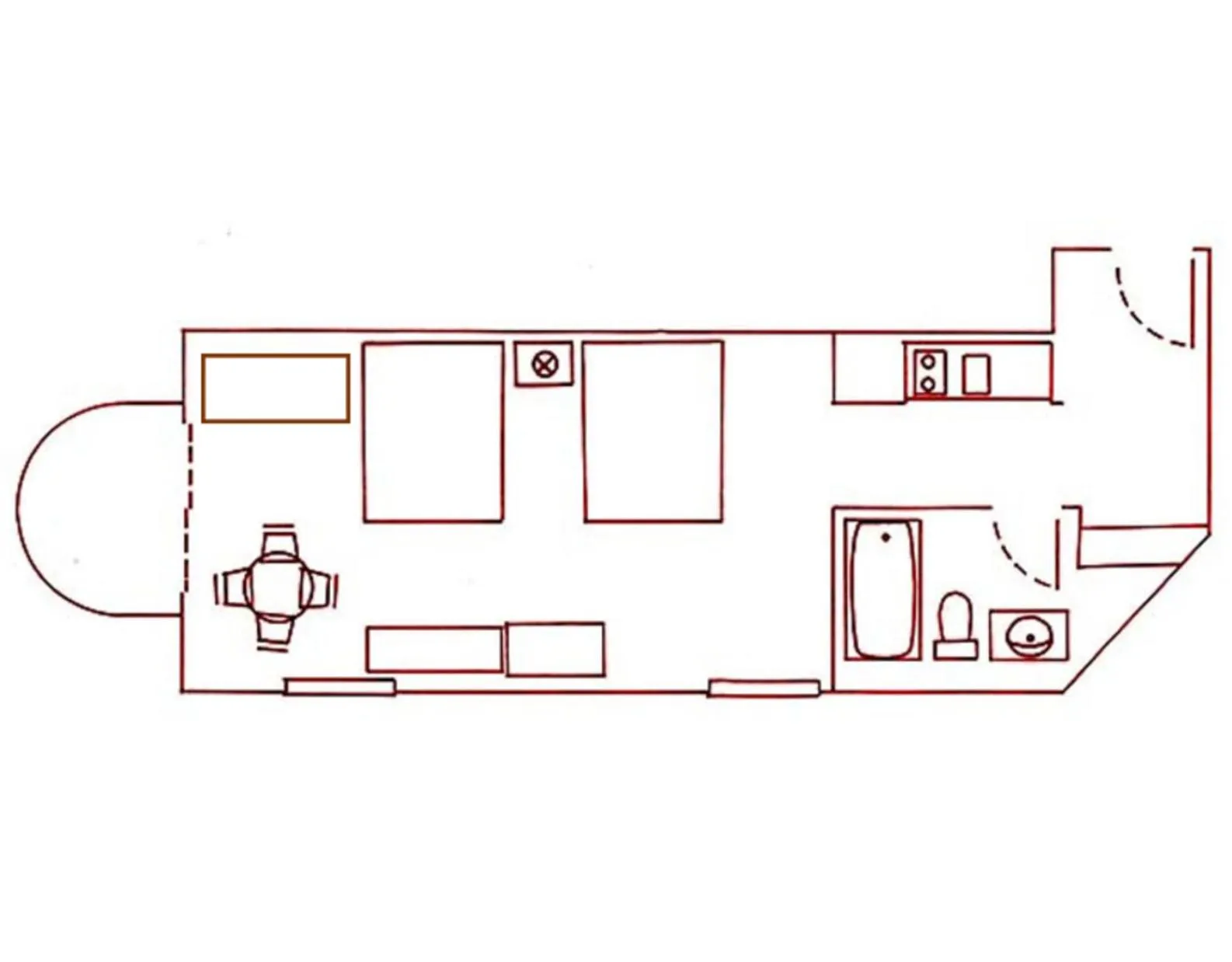 Floor plan in Tidelands Caribbean Boardwalk Hotel and Suites