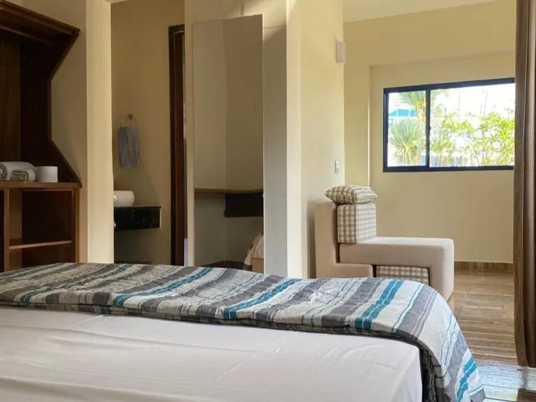 Bed in Mirante Praia Hotel