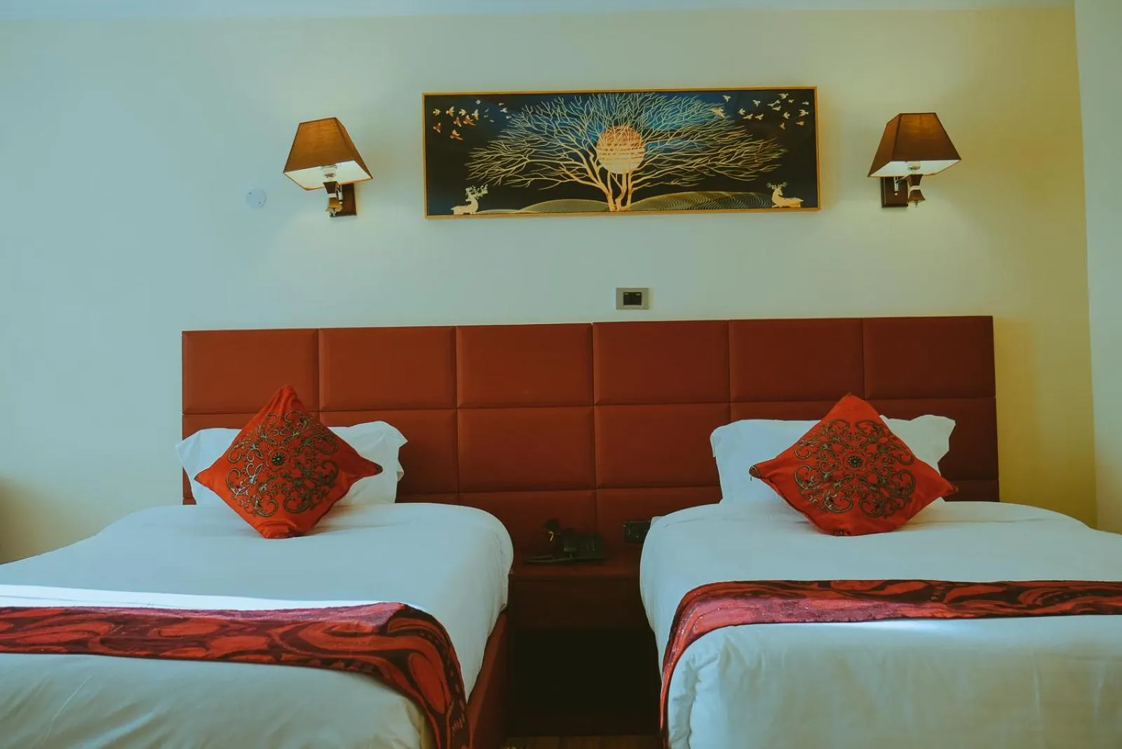 Bed in Moonlight Hotel Addis Ababa