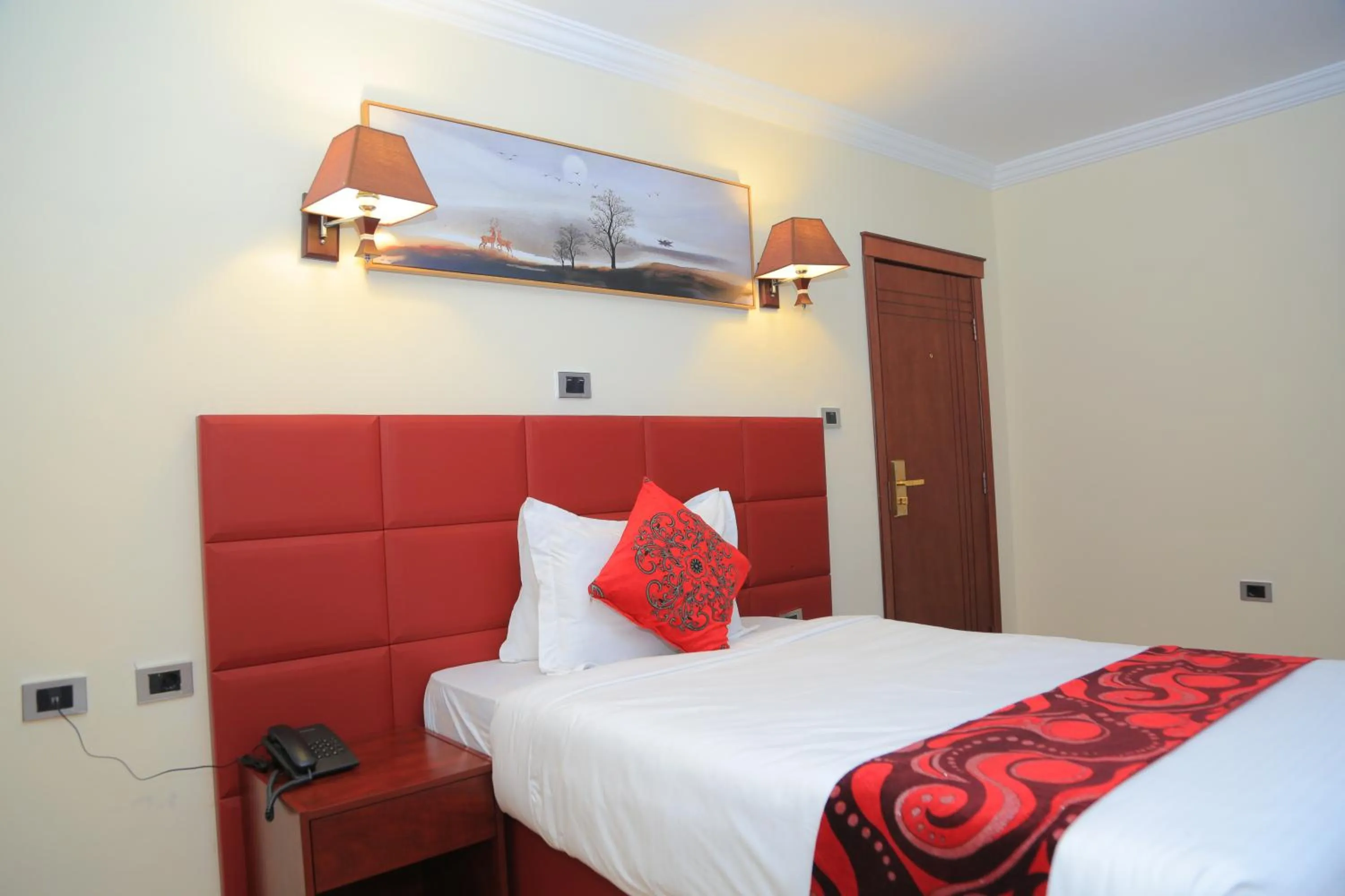 Bed in Moonlight Hotel Addis Ababa