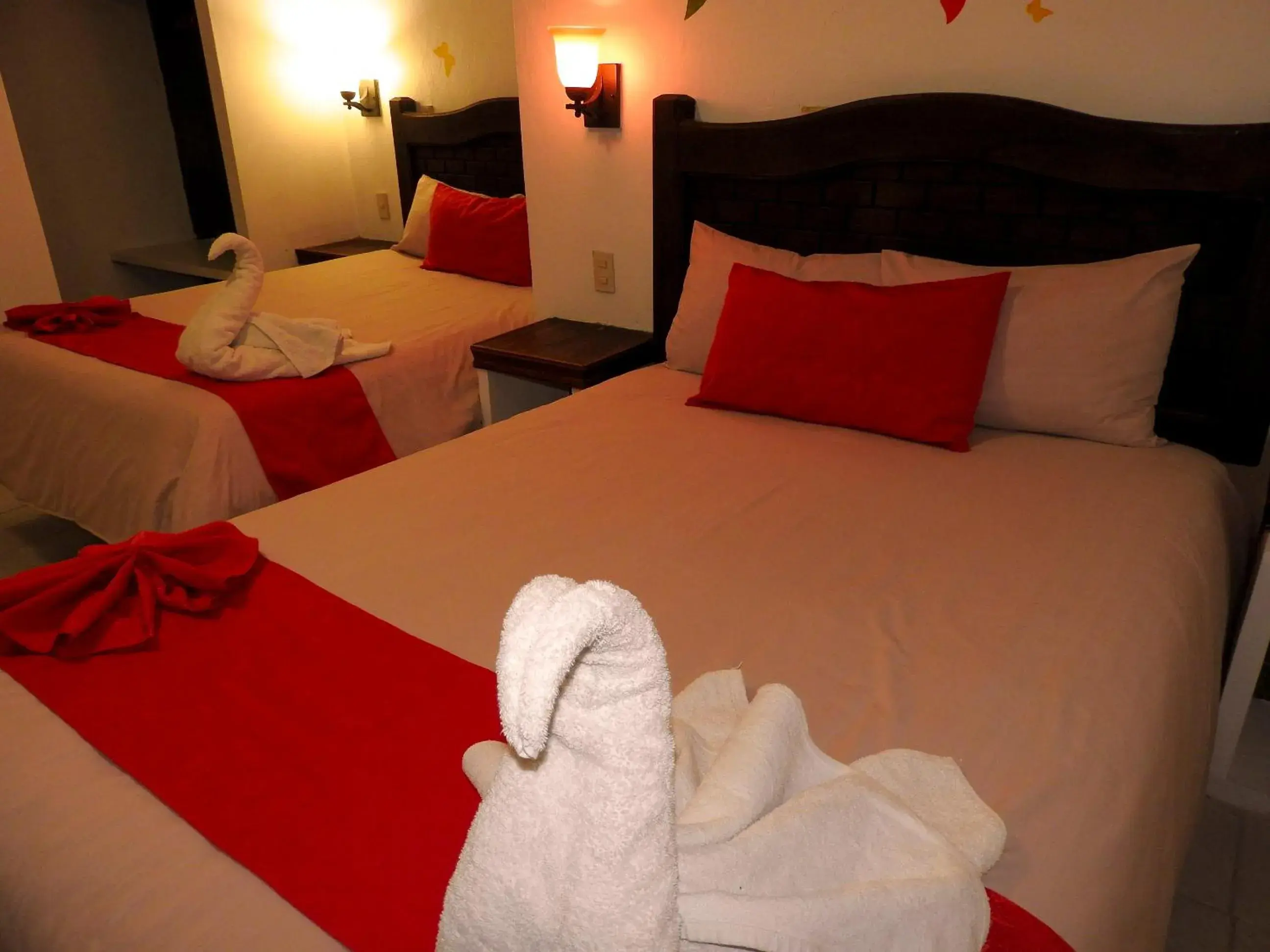 Double Room with Two Double Beds in Hotel Posada Las Casas Double Room with Two Double Beds in Hotel Posada Las Casas