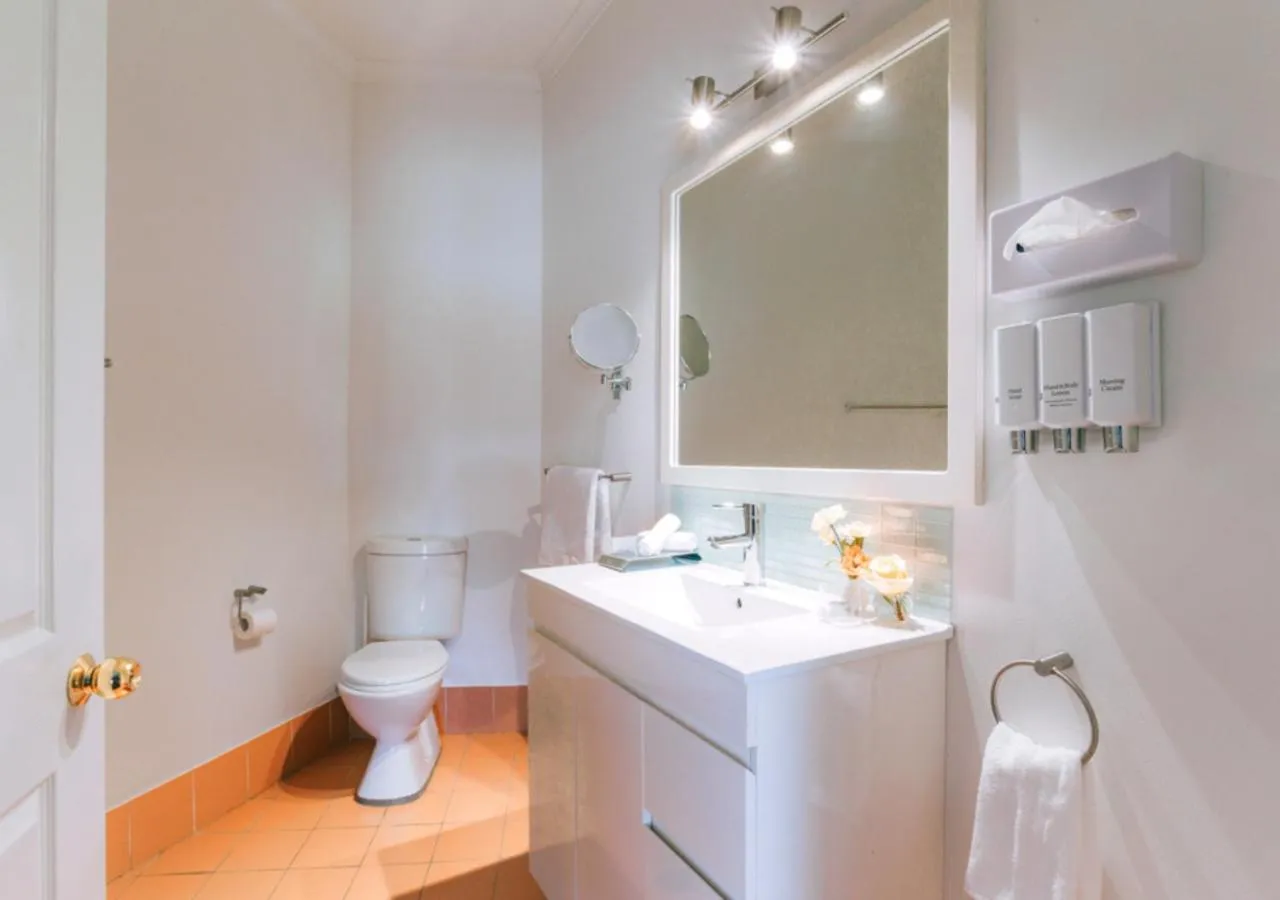 Toilet in Bowen Inn Motel