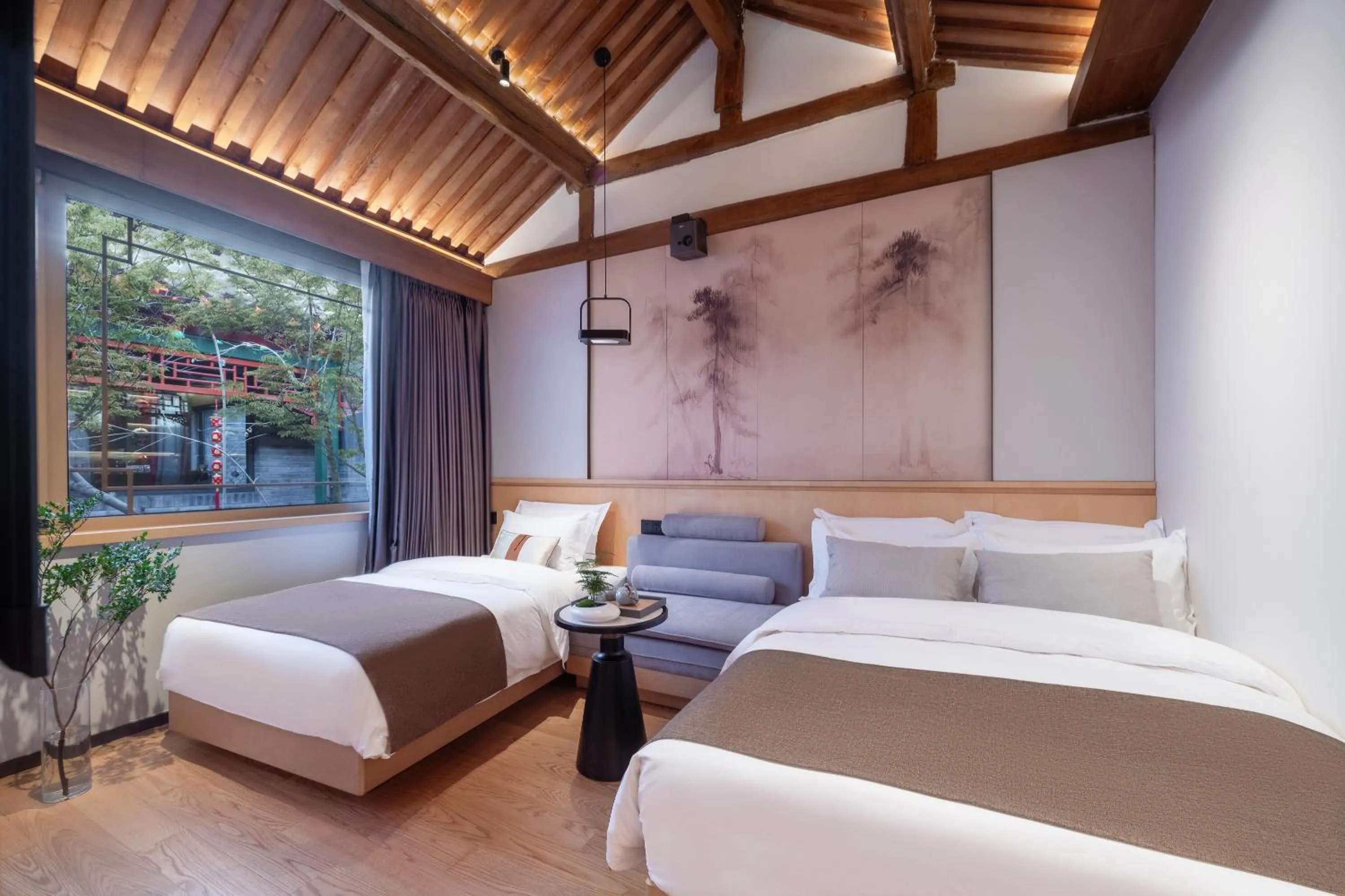 Bed in Xinxiang Yayuan Courtyard Hotel Beijing Tiananmen Wangfujing Branch