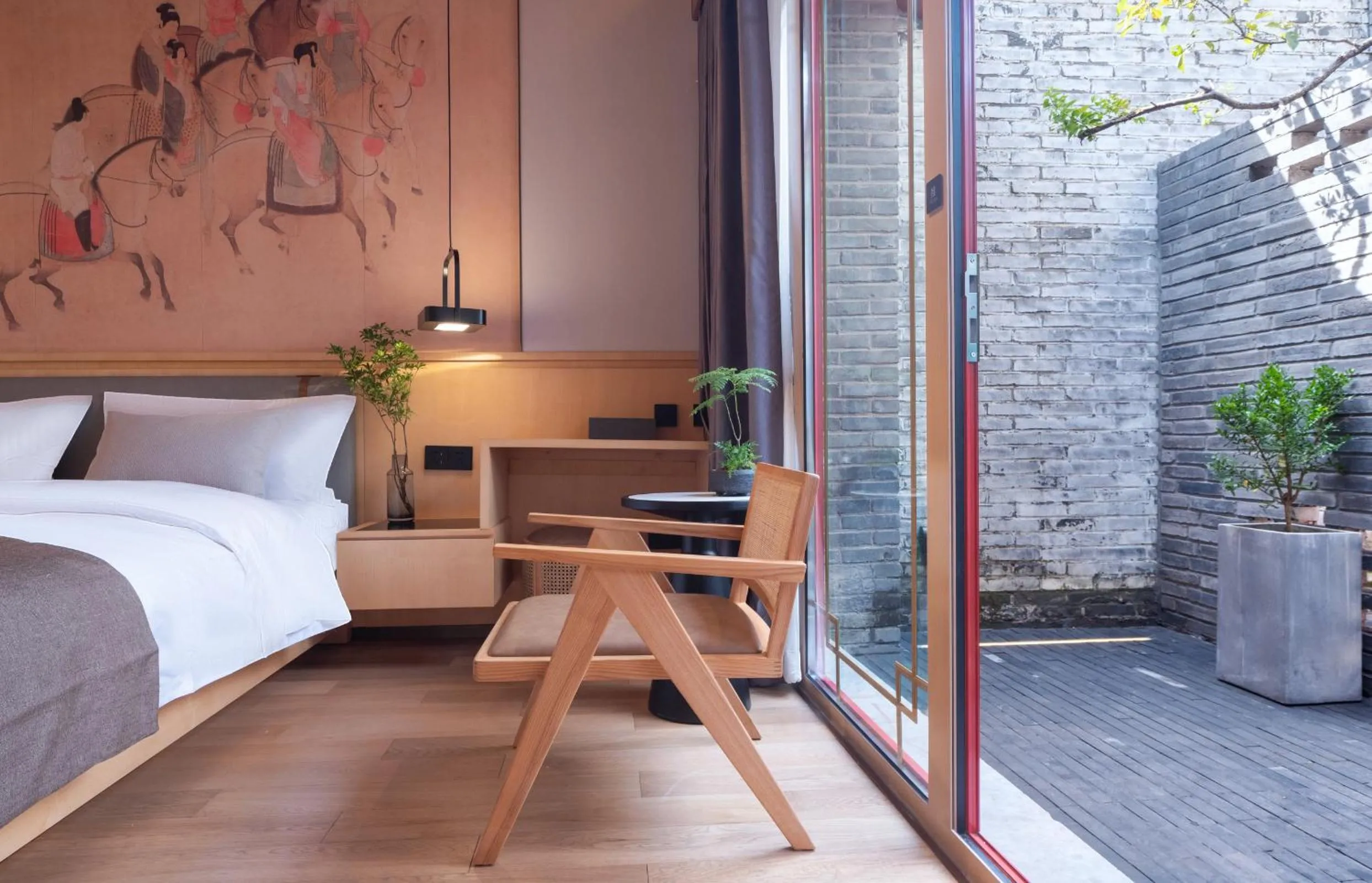 Patio, Bed in Xinxiang Yayuan Courtyard Hotel Beijing Tiananmen Wangfujing Branch