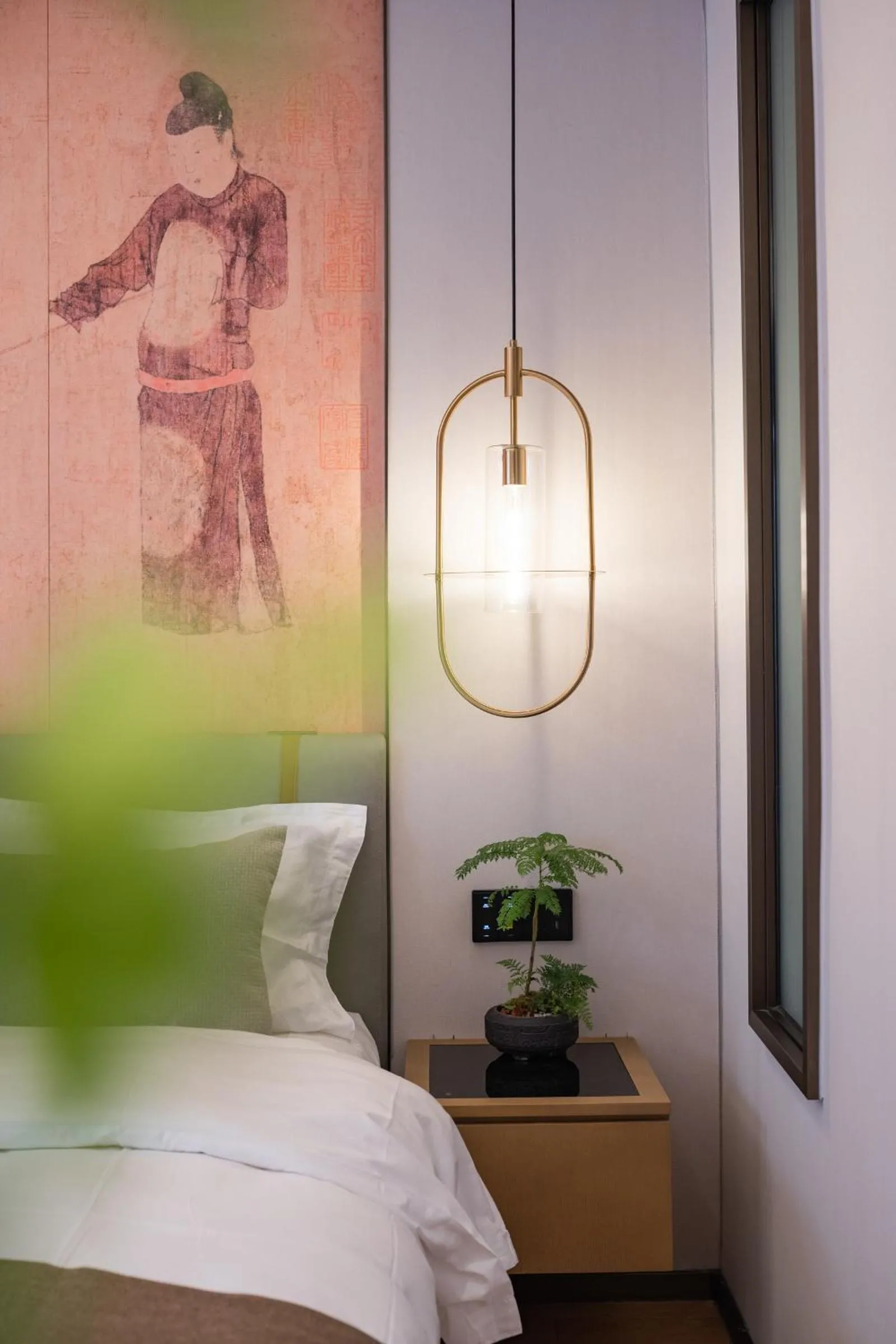 Decorative detail, Bed in Xinxiang Yayuan Courtyard Hotel Beijing Tiananmen Wangfujing Branch