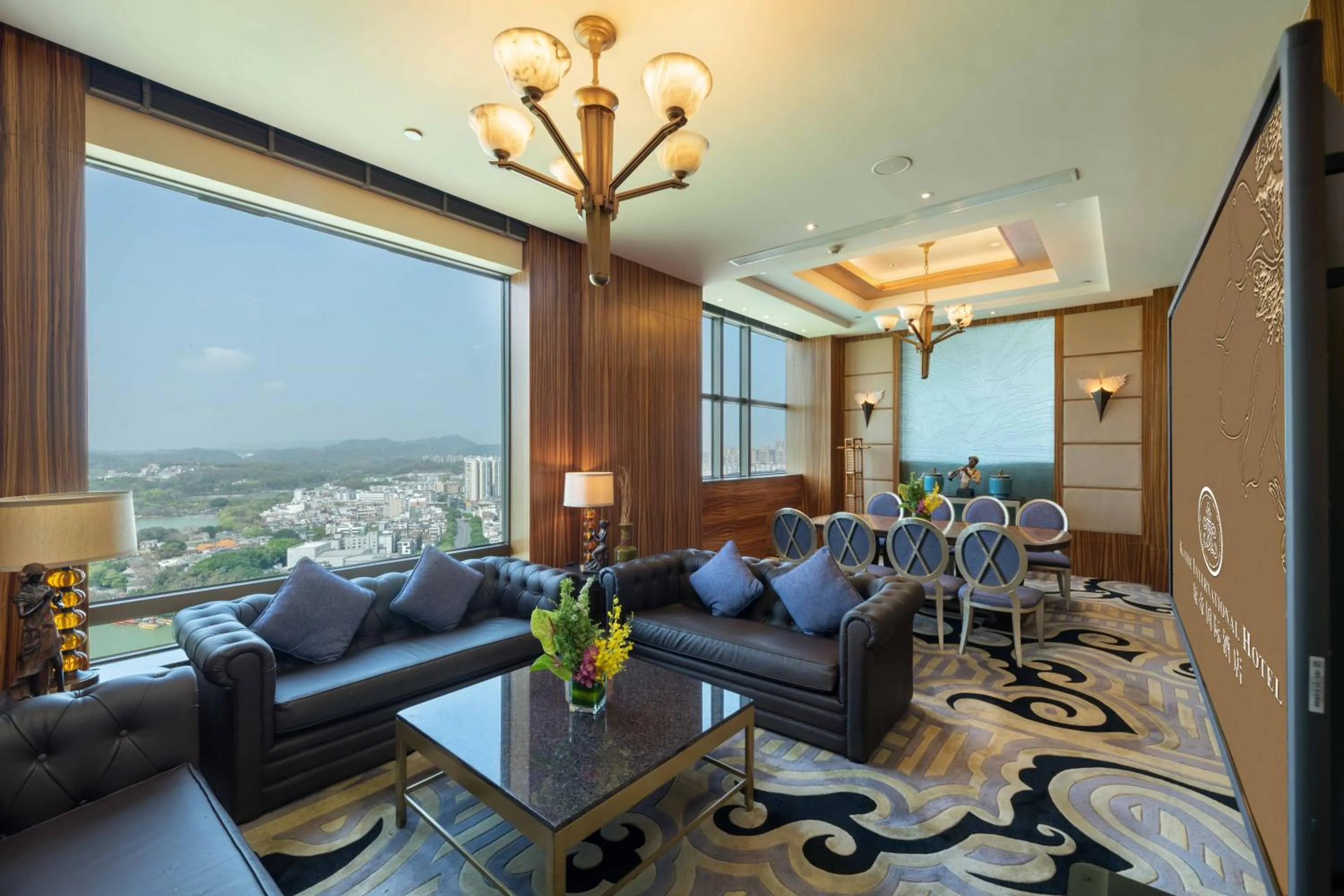 Seating area in Huizhou Kande International Hotel