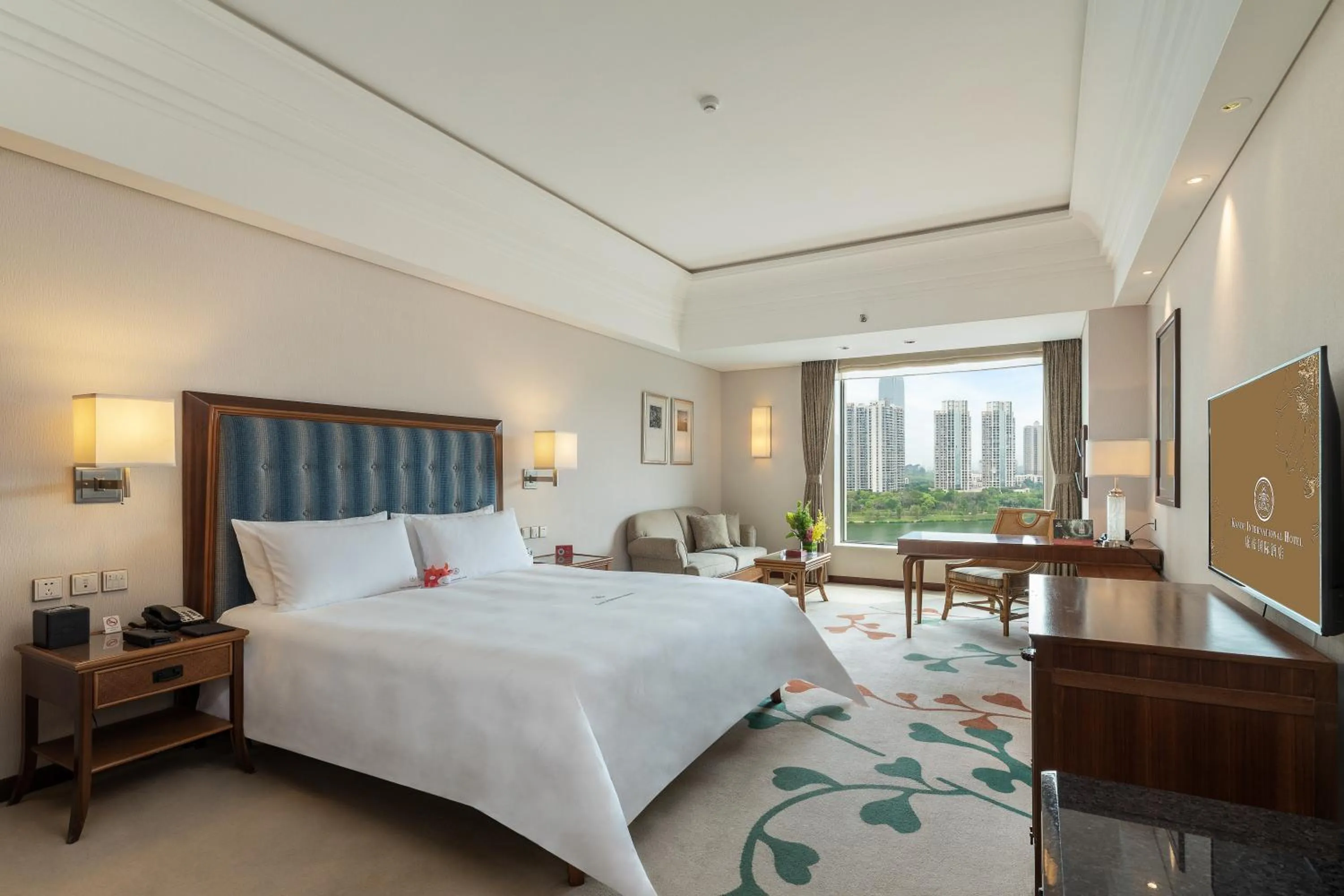 Property building, Bed in Huizhou Kande International Hotel