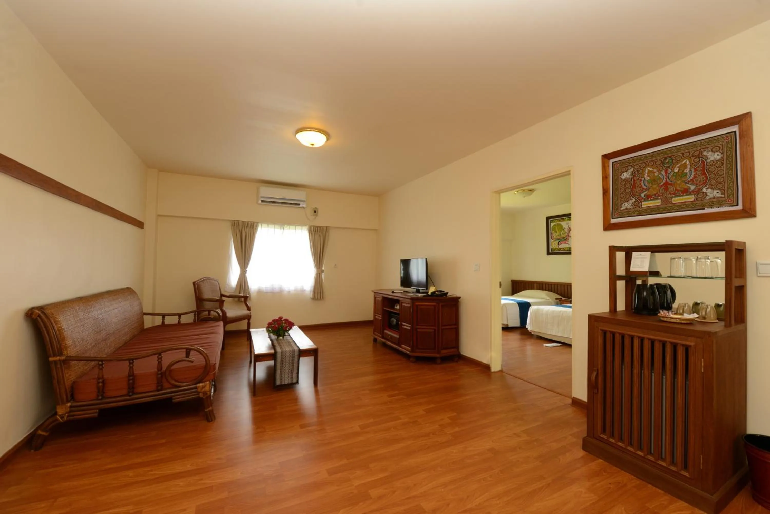 Living room in Bagan Thiripyitsaya Sanctuary Resort