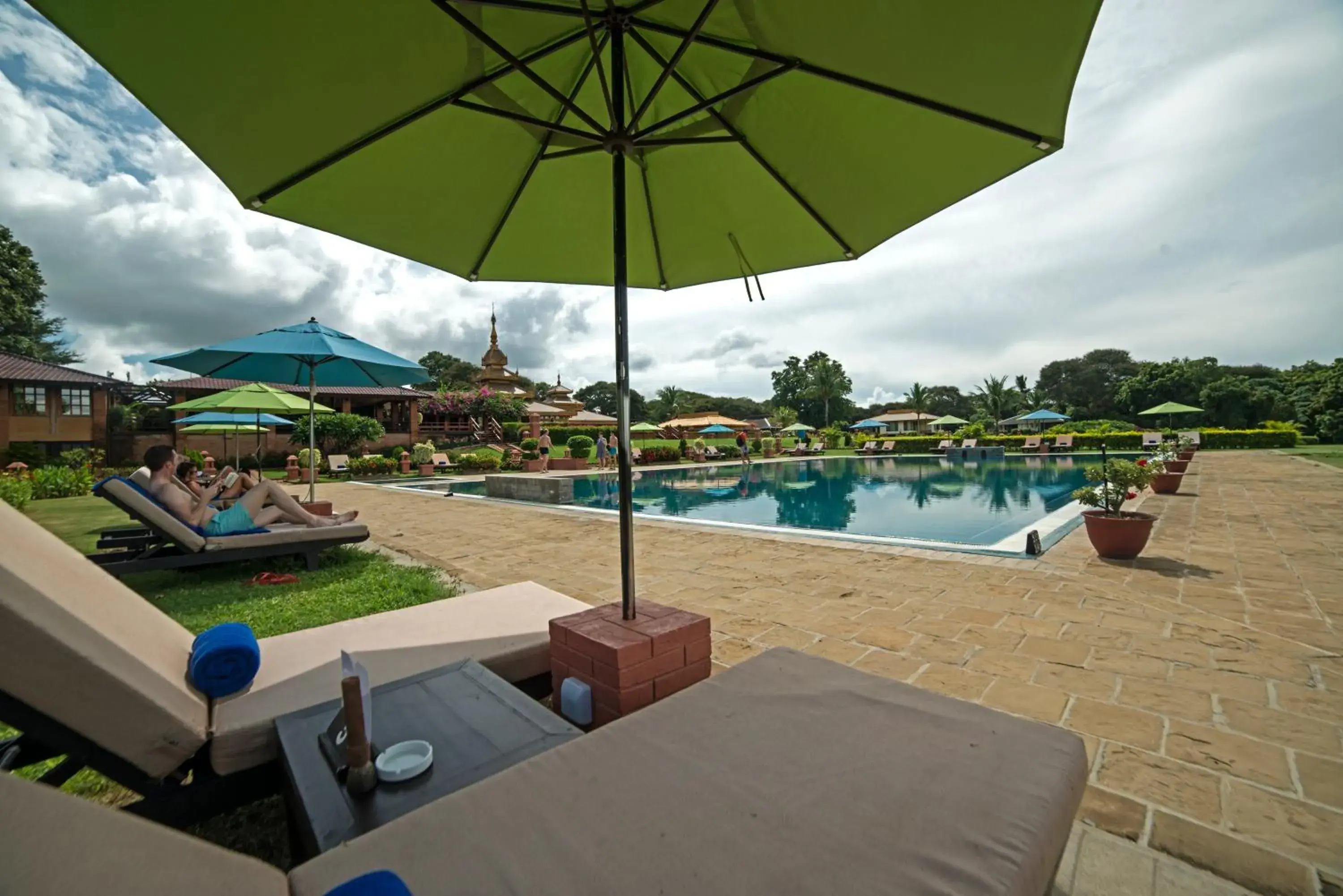 Pool view in Bagan Thiripyitsaya Sanctuary Resort Pool view in Bagan Thiripyitsaya Sanctuary Resort