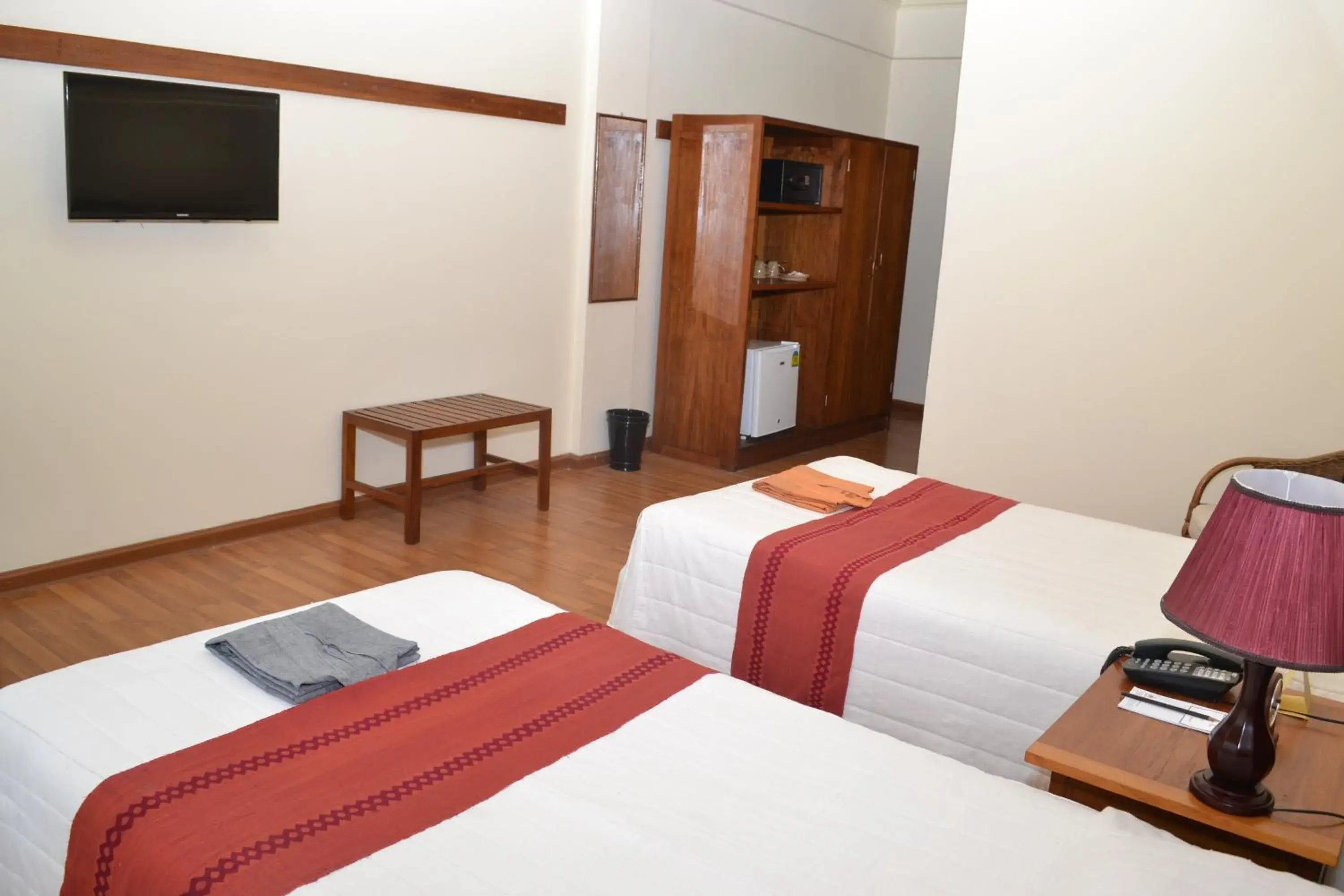 Bed in Bagan Thiripyitsaya Sanctuary Resort Bed in Bagan Thiripyitsaya Sanctuary Resort