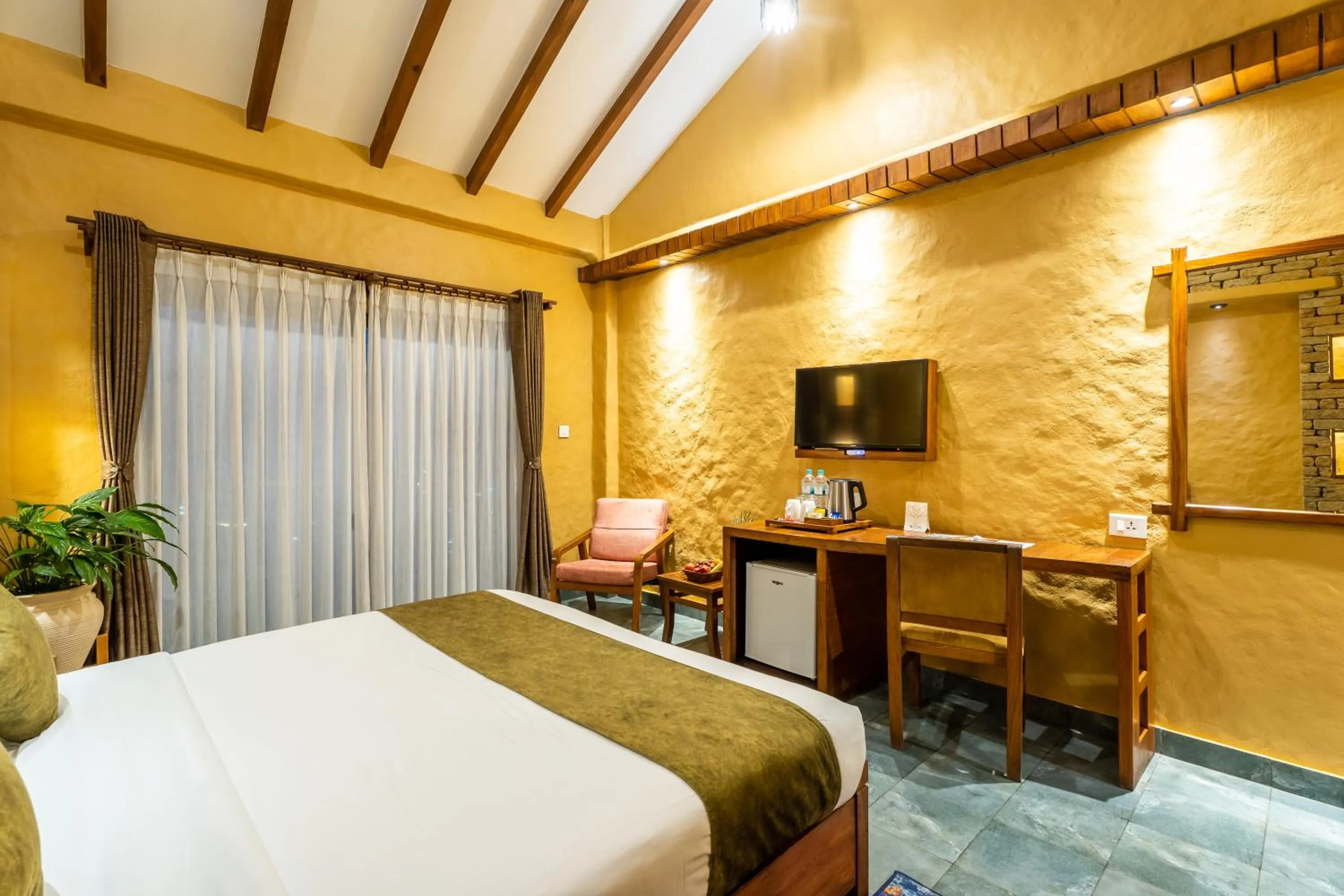 Bedroom, Bed in Bar Peepal Resort