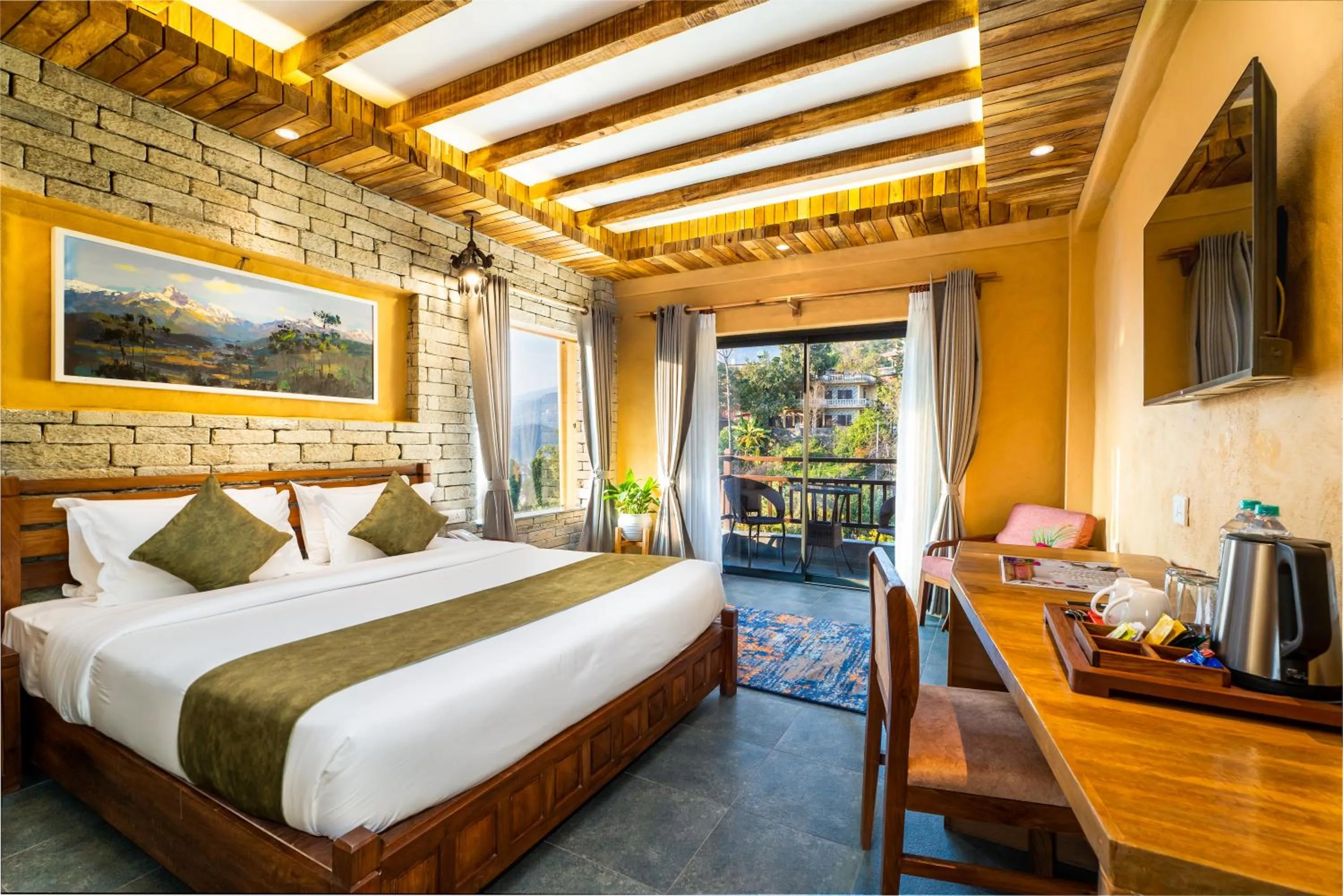 Bed in Bar Peepal Resort