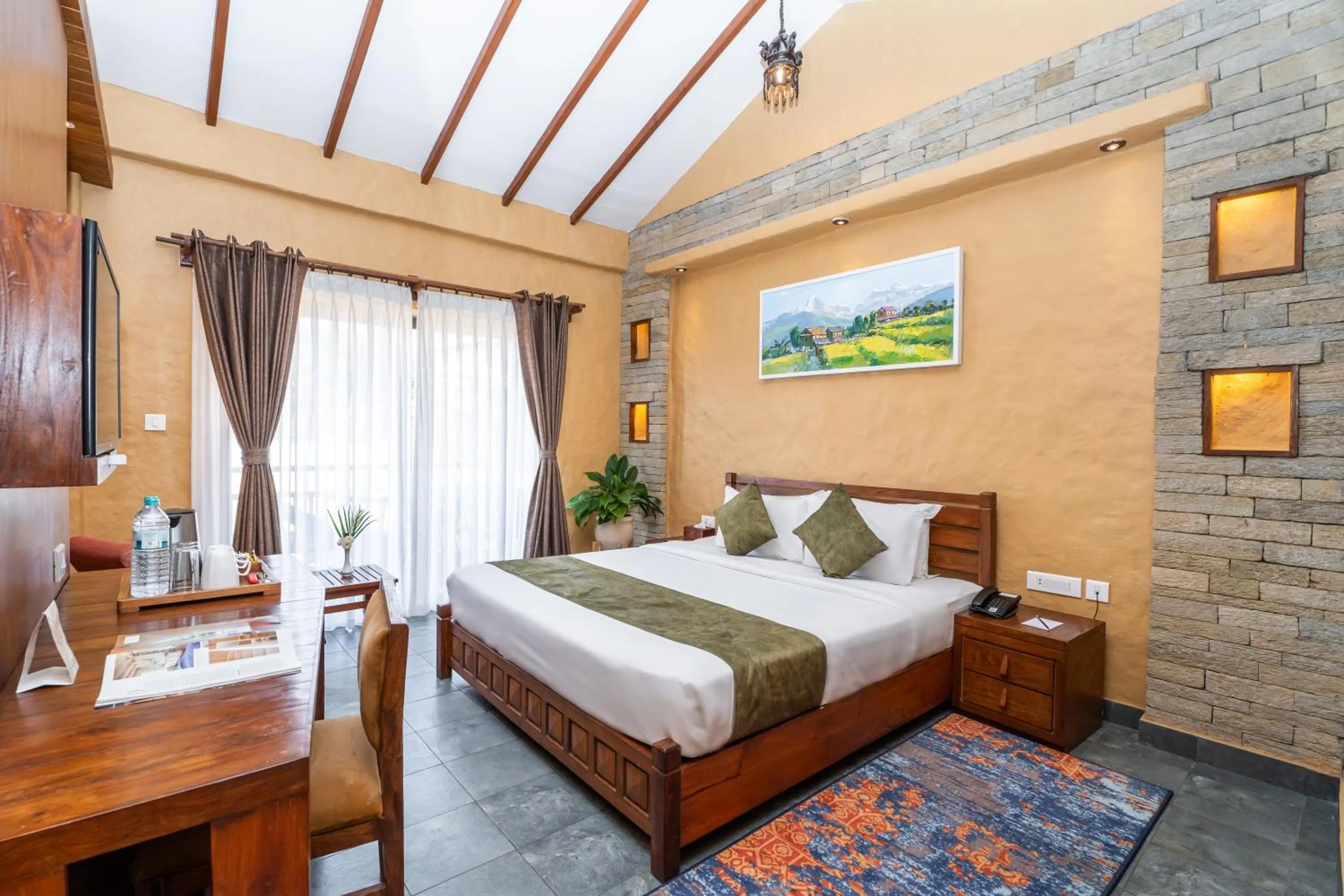 Bed in Bar Peepal Resort
