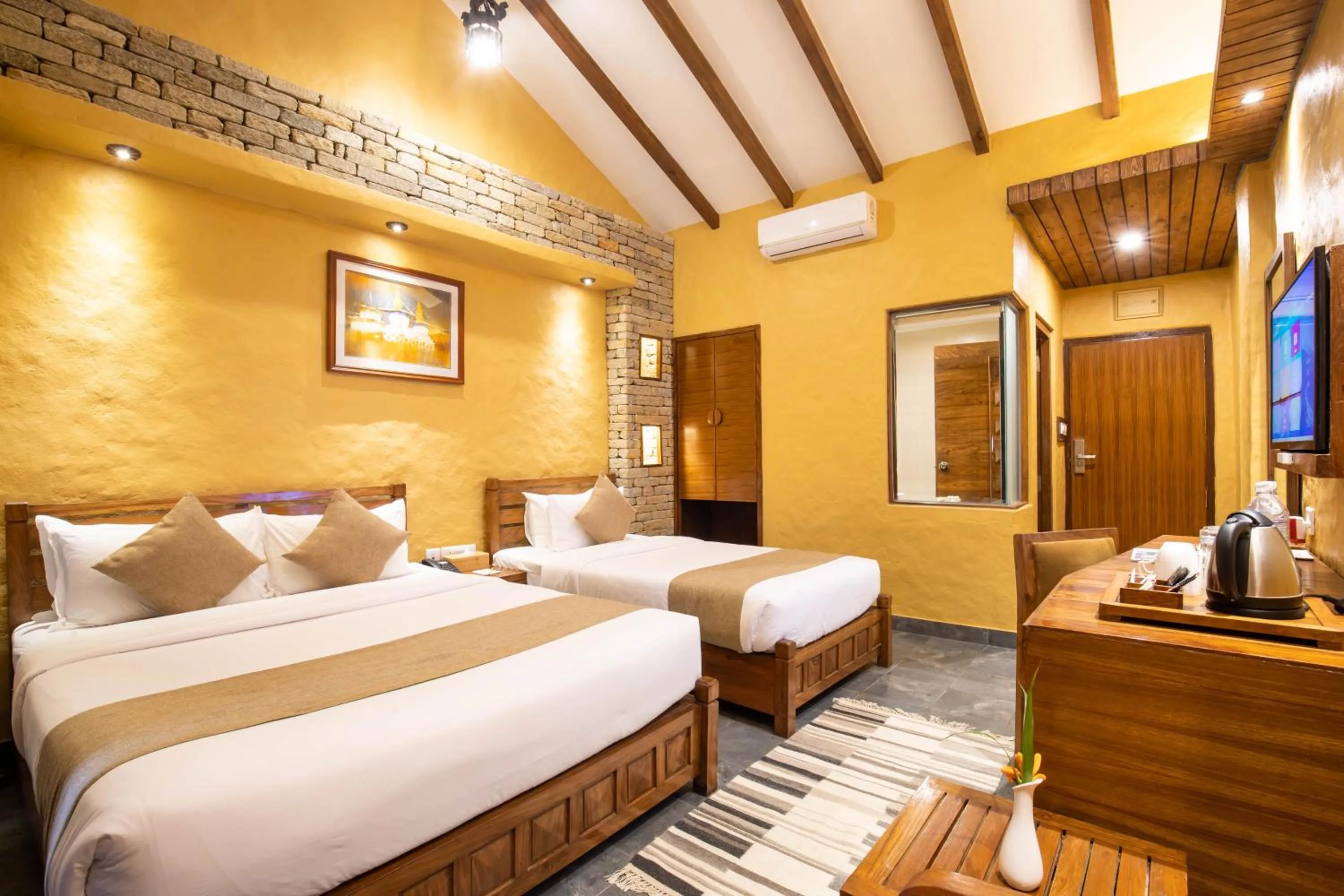 Bed in Bar Peepal Resort