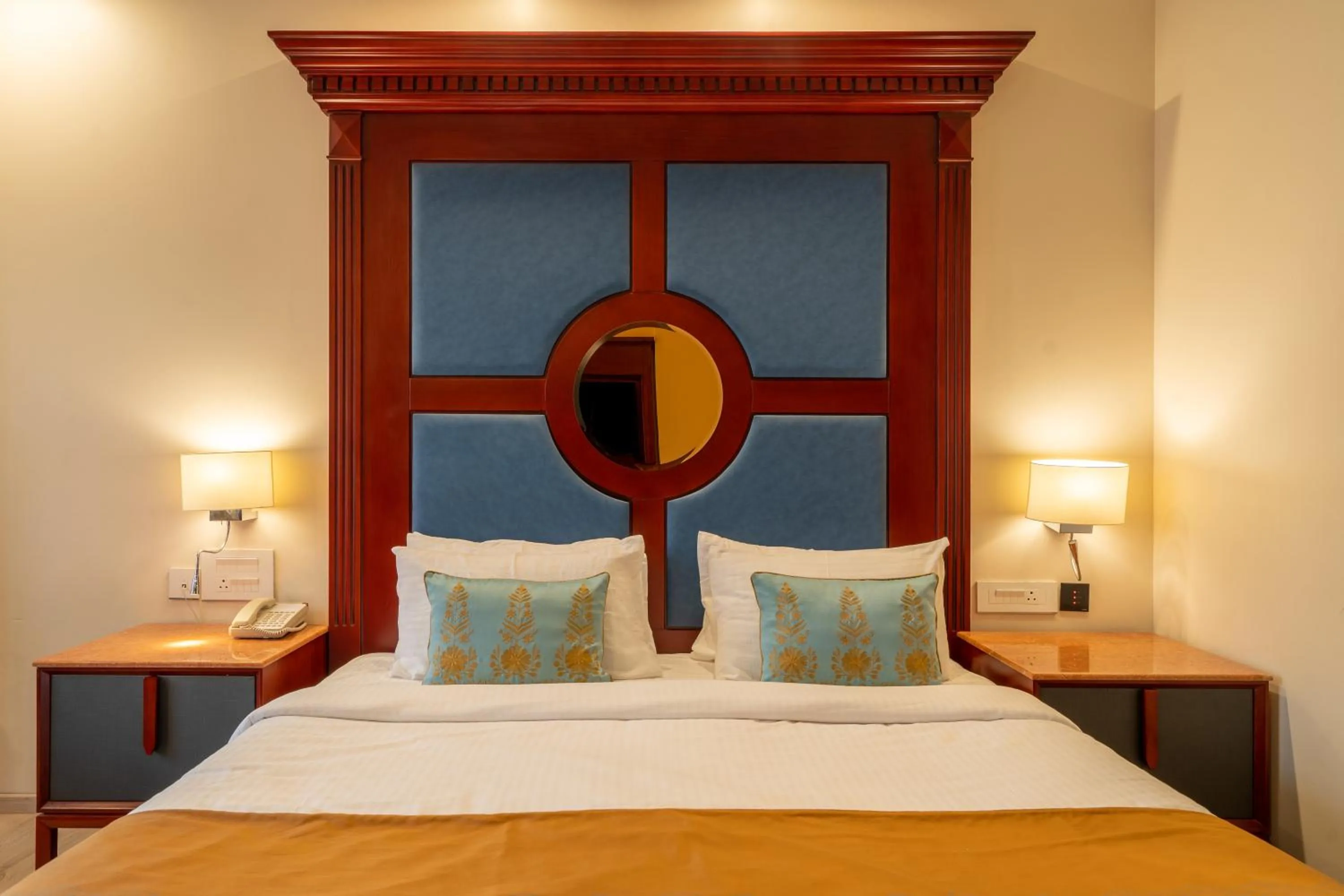 Bedroom, Bed in Hukam's Lalit Mahal - Hotel Convention Club