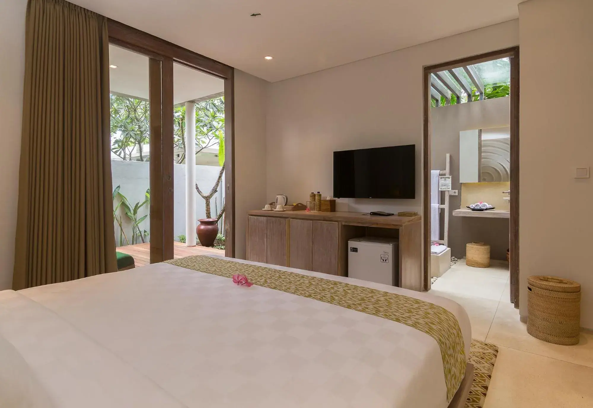 Communal lounge/ TV room, Bed in Svarga Resort Lombok Communal lounge/ TV room, Bed in Svarga Resort Lombok