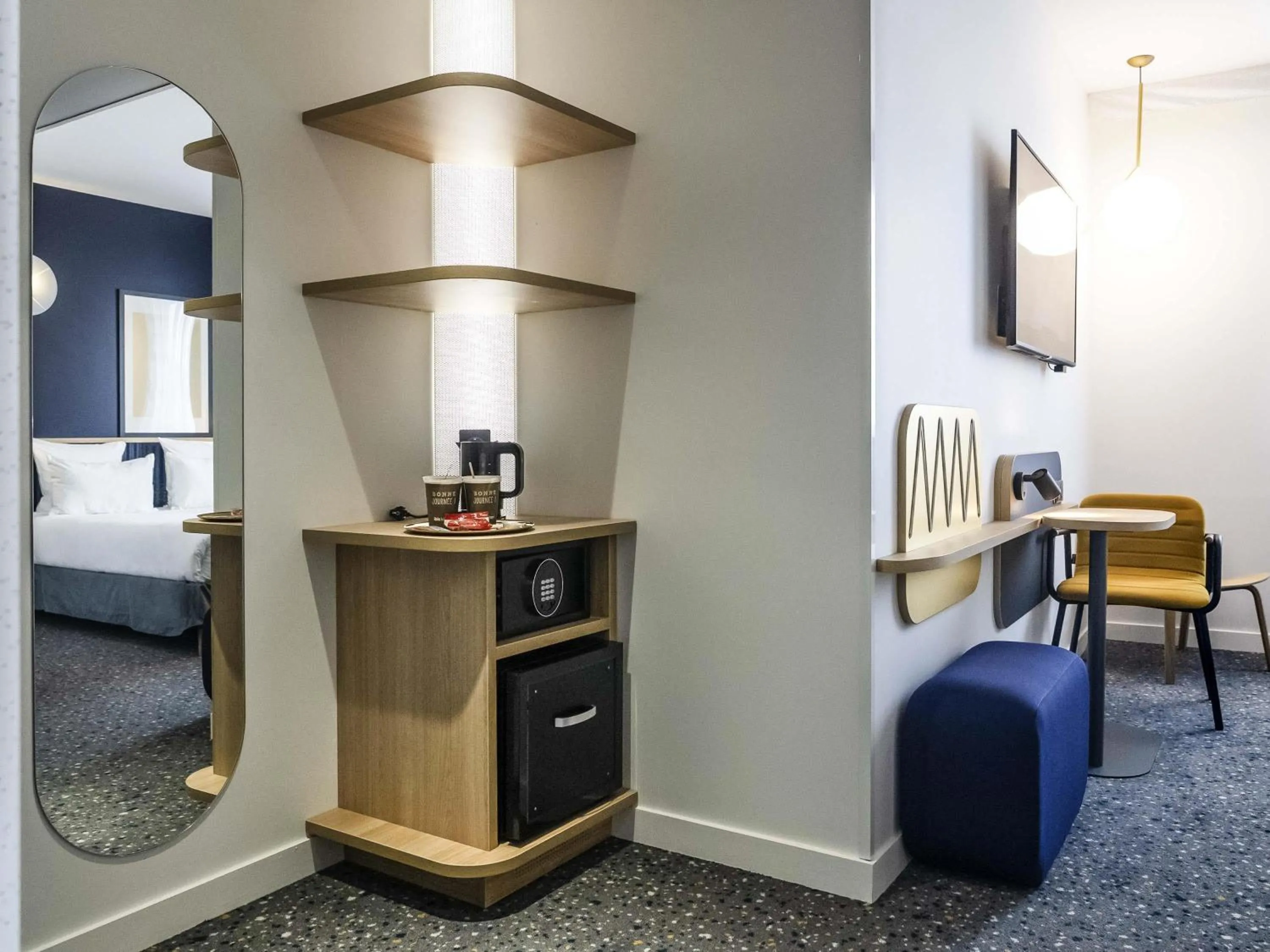 Bedroom in ibis Styles Paris Romainville