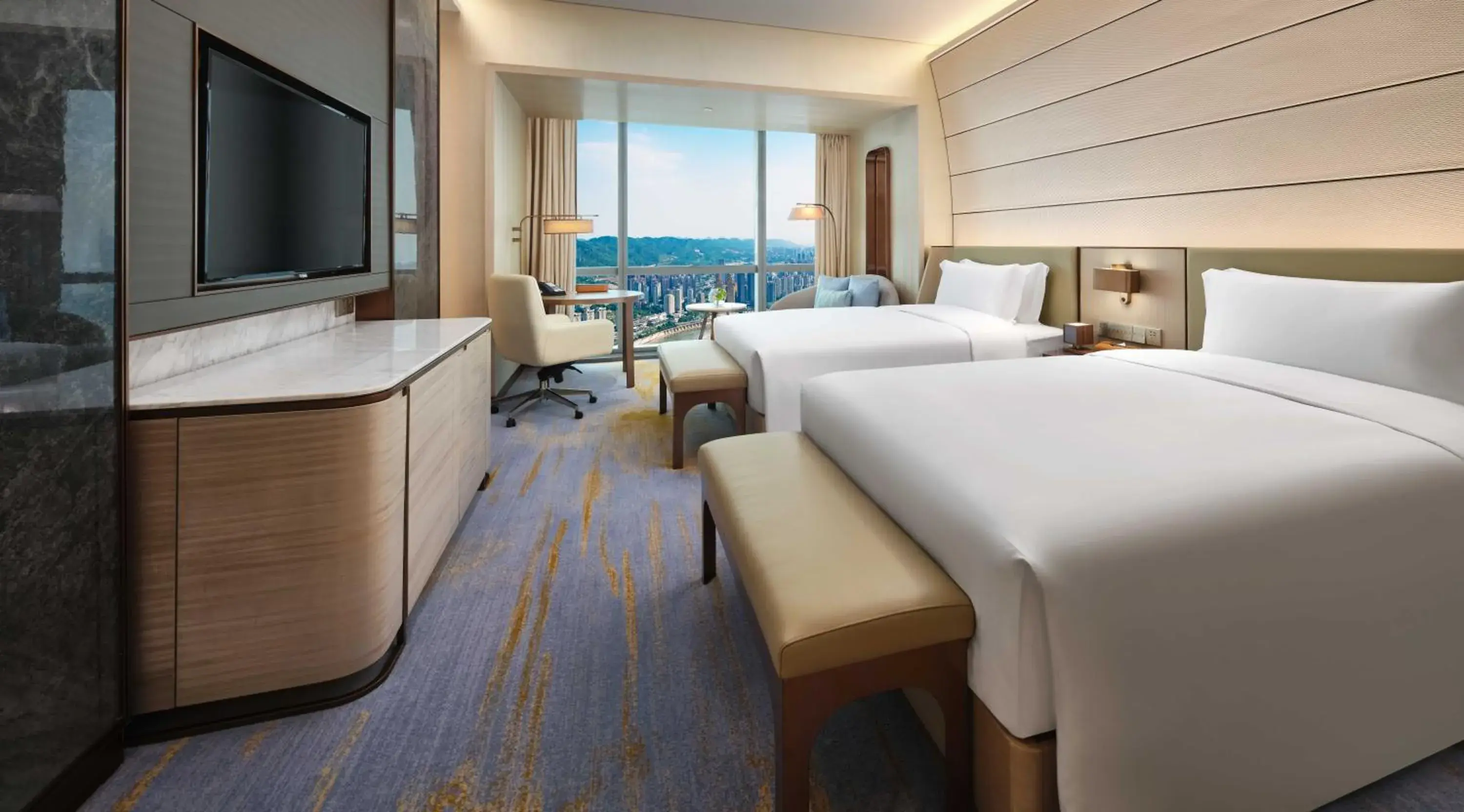 Bedroom, Bed in InterContinental Chongqing Raffles City by IHG Bedroom, Bed in InterContinental Chongqing Raffles City by IHG