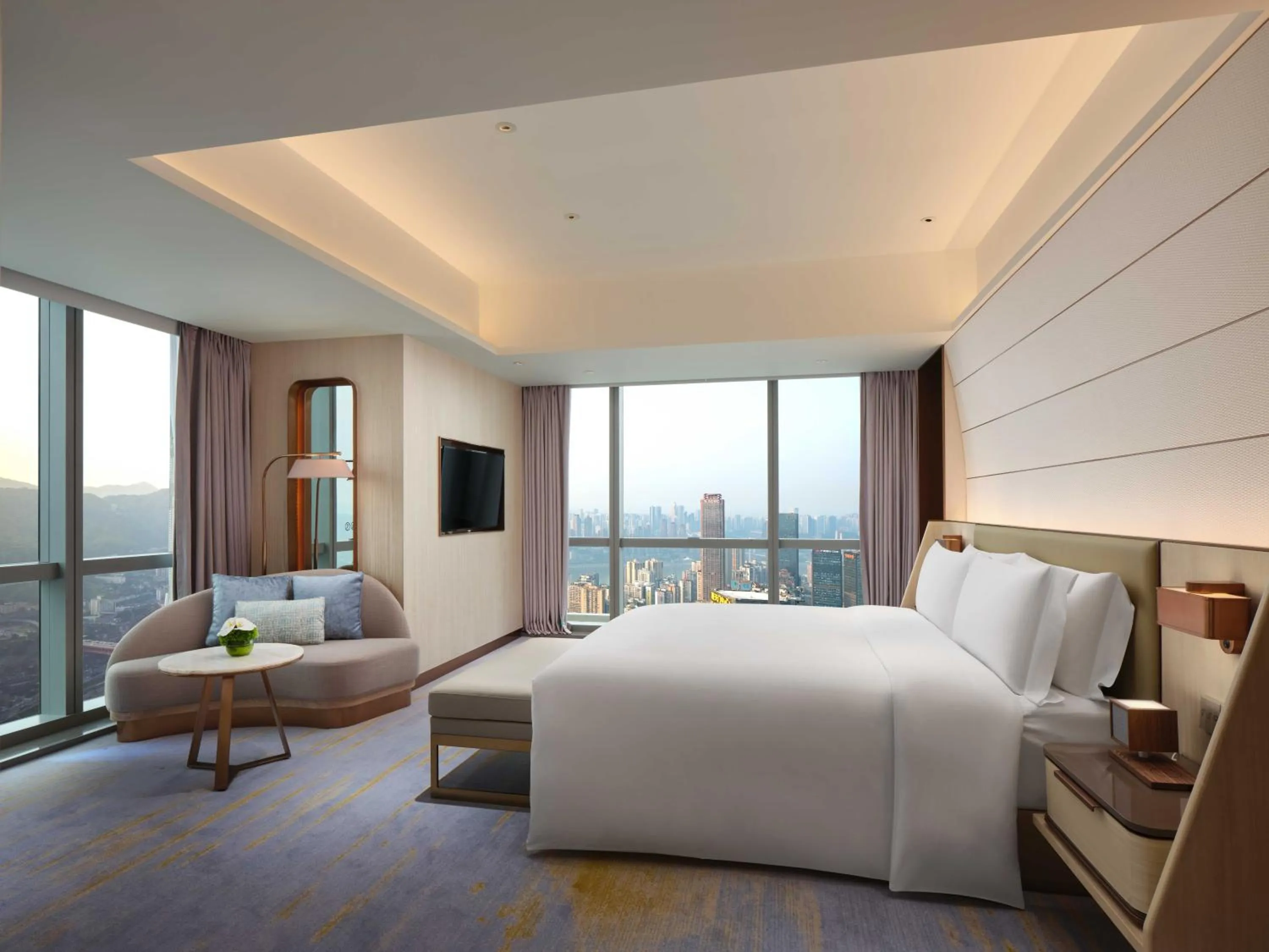 Bedroom, Bed in InterContinental Chongqing Raffles City by IHG