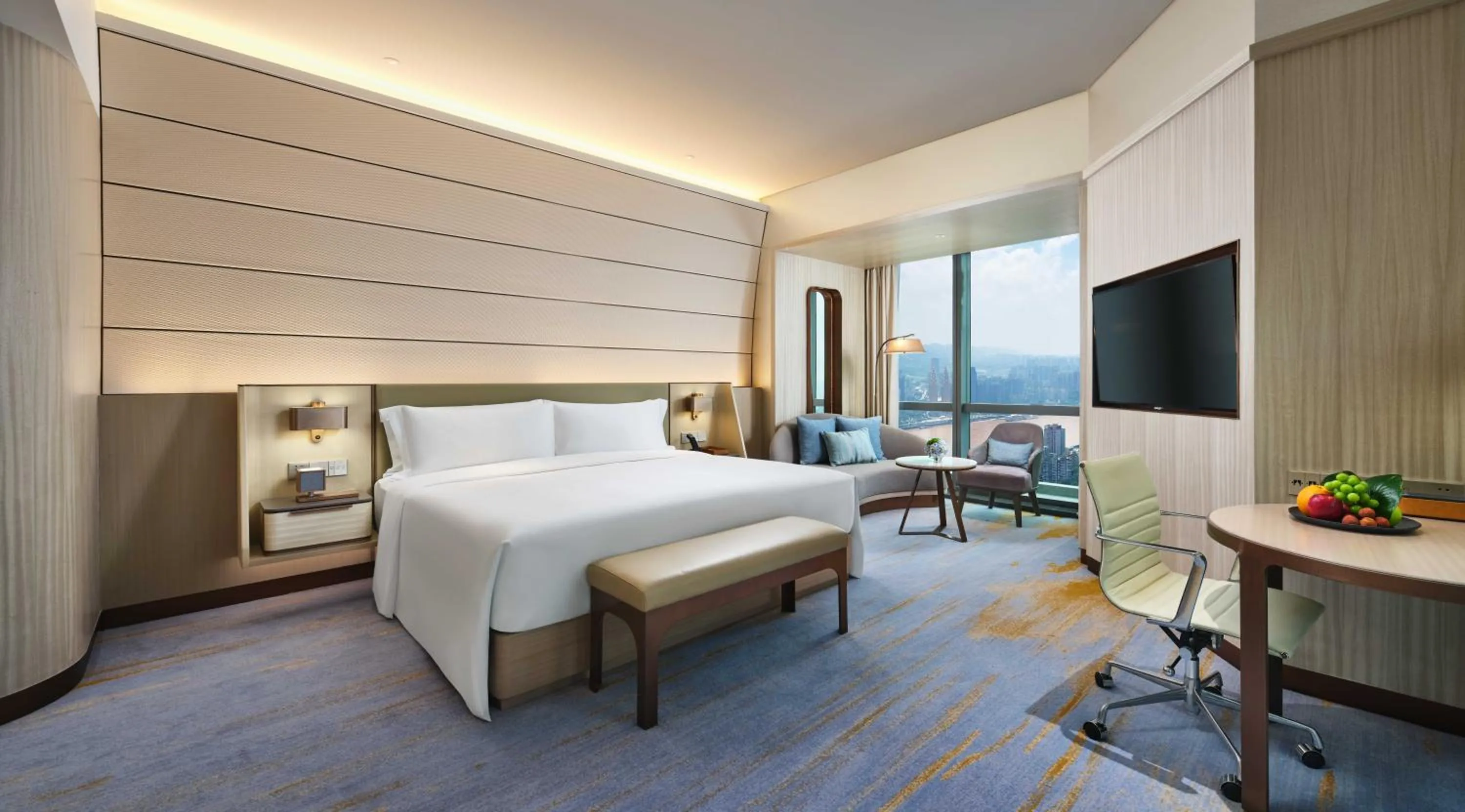 Bedroom, Bed in InterContinental Chongqing Raffles City by IHG