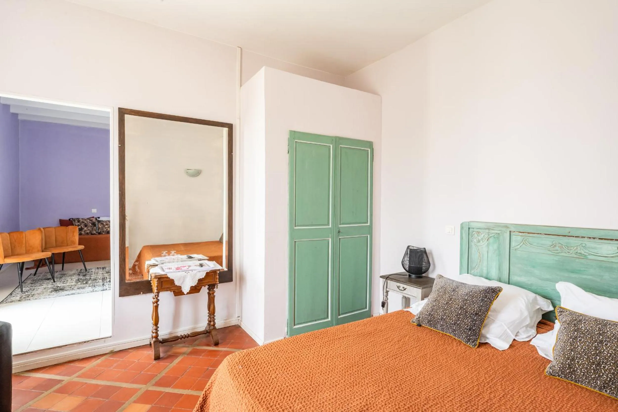 Living room, Bed in La Pastorale