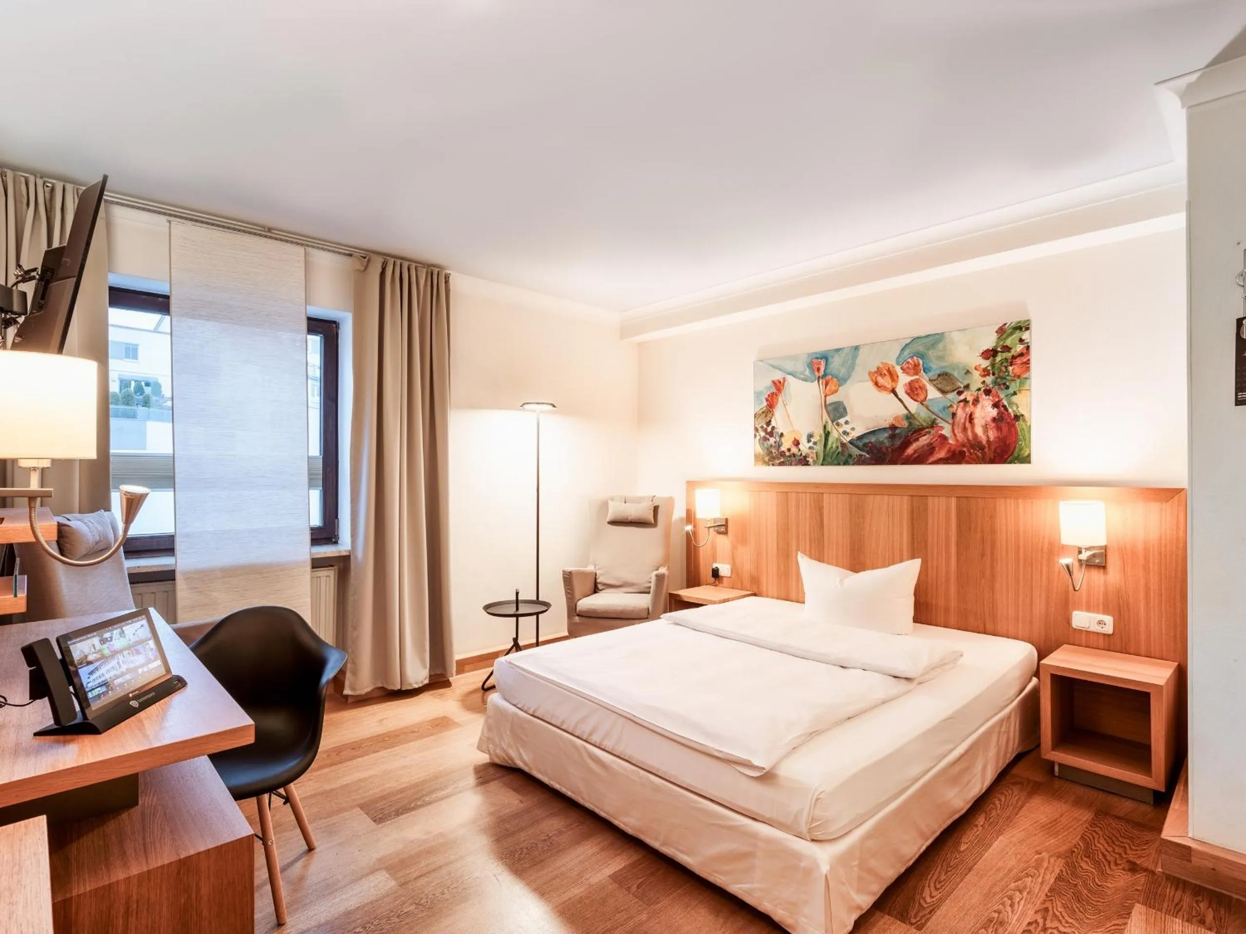 Photo of the whole room, Bed in Romantik Hotel Hirschen