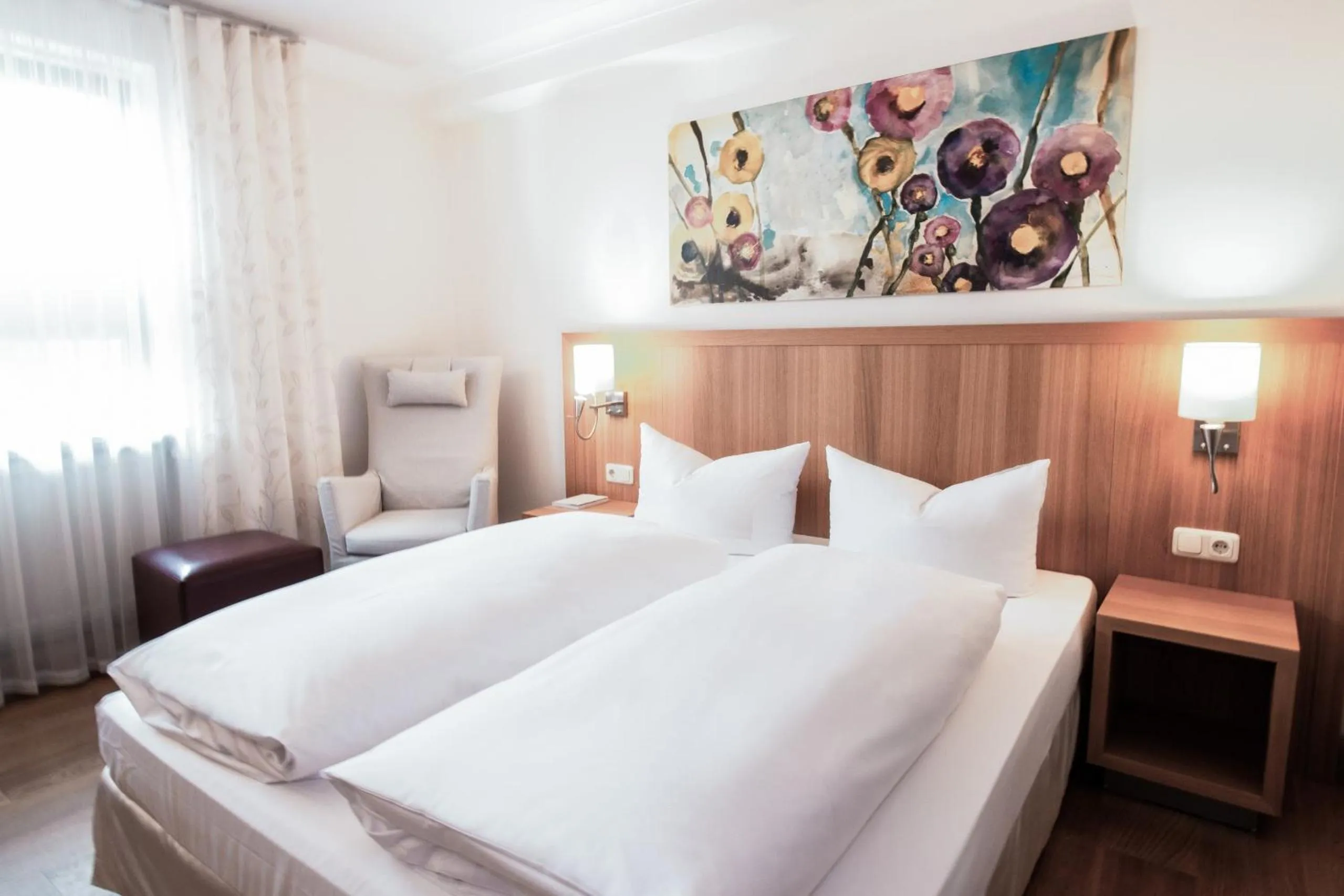 Bed in Romantik Hotel Hirschen