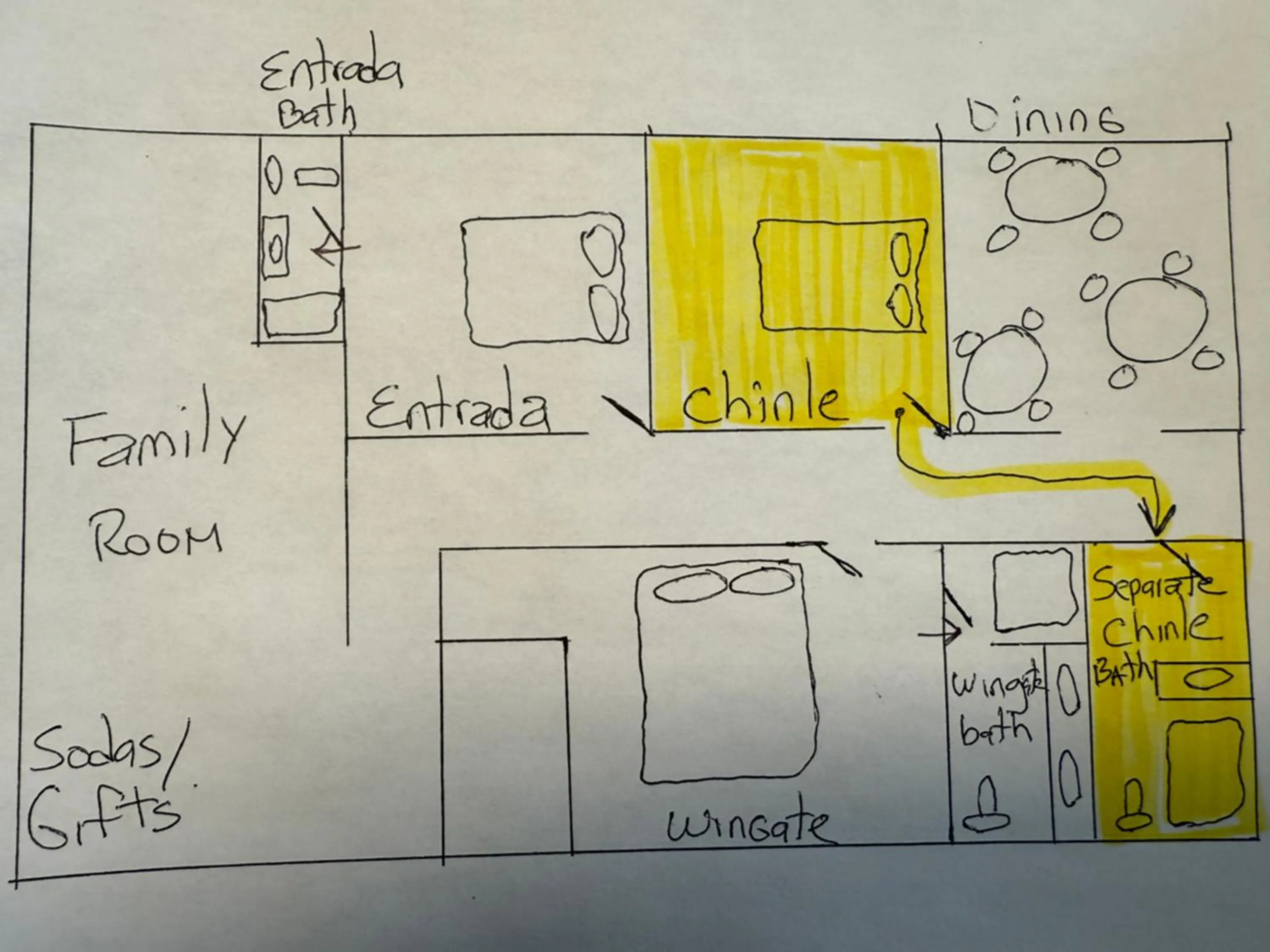 Floor plan in Castle Valley Inn