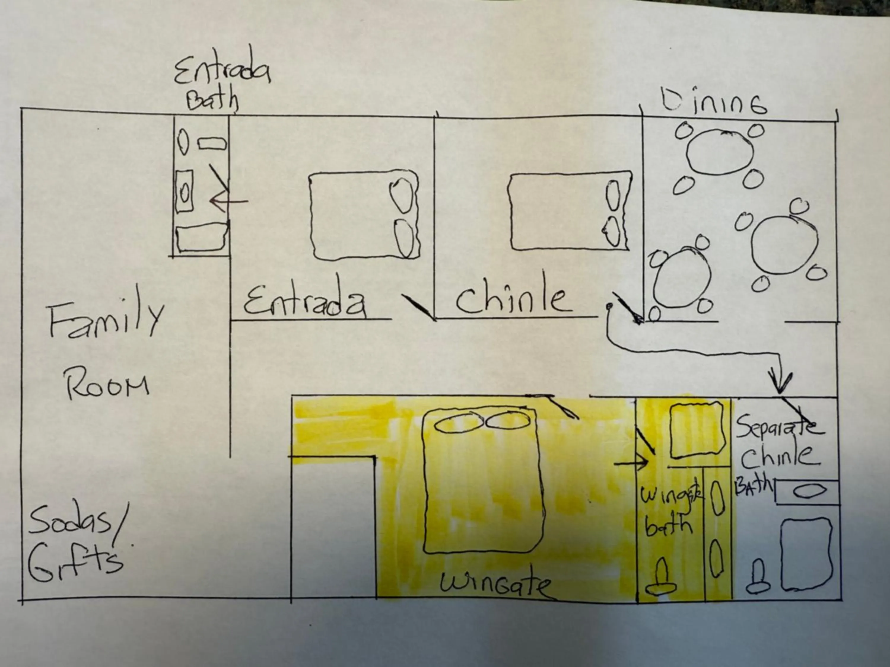 Floor plan in Castle Valley Inn