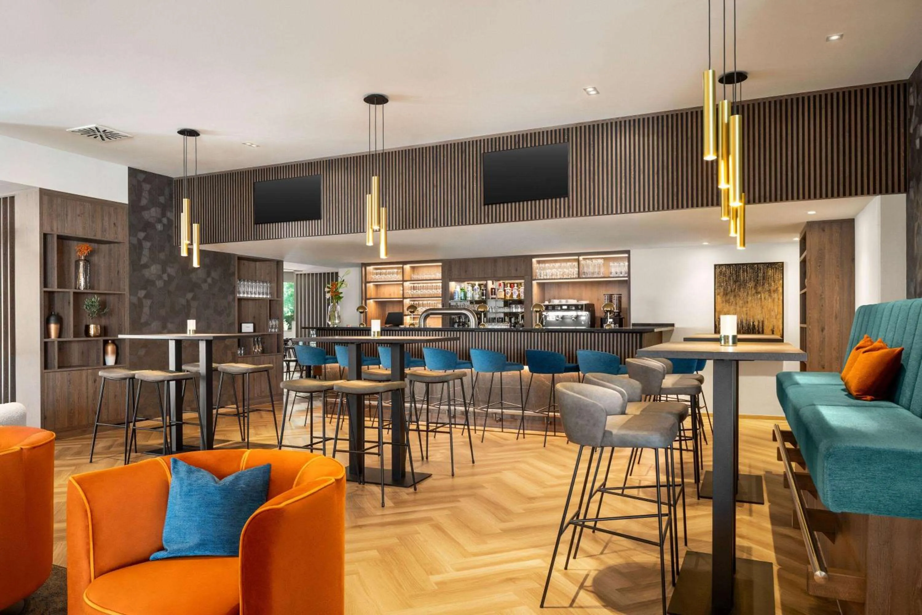 Lounge or bar in Vienna House Easy by Wyndham Frankfurt Airport