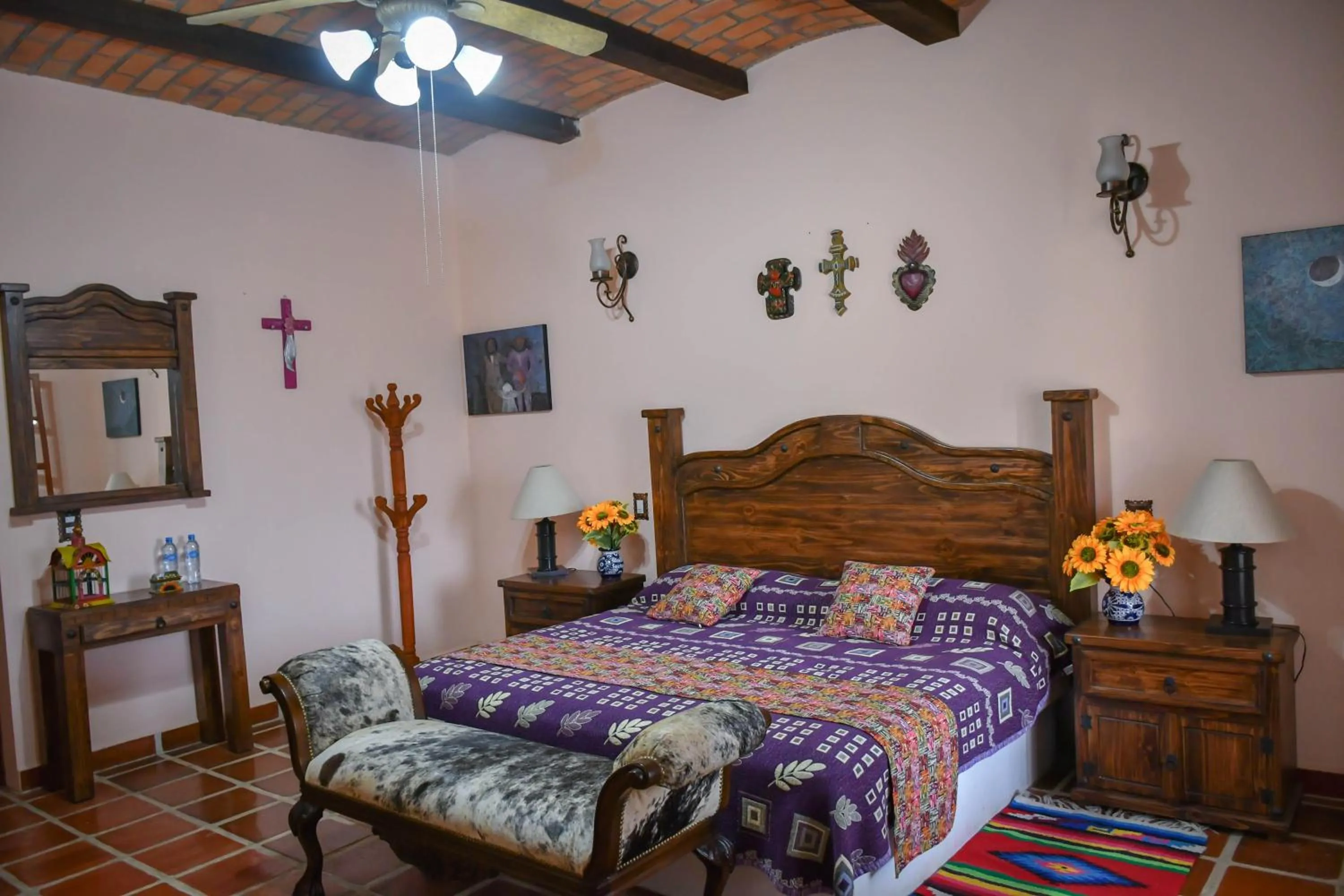 Bed in Hotel Hacienda San Isidro