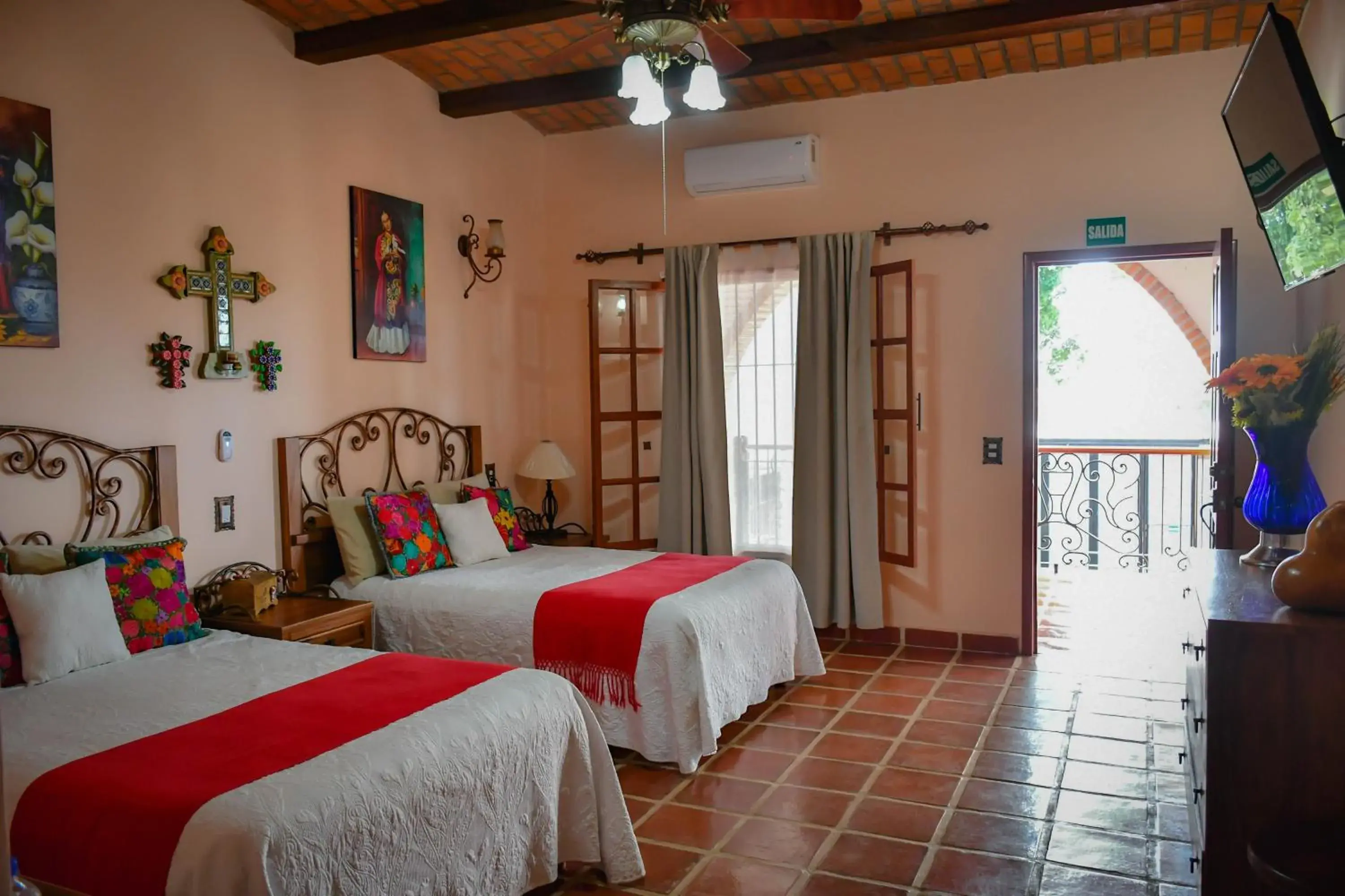 Double Room with Two Double Beds in Hotel Hacienda San Isidro Double Room with Two Double Beds in Hotel Hacienda San Isidro