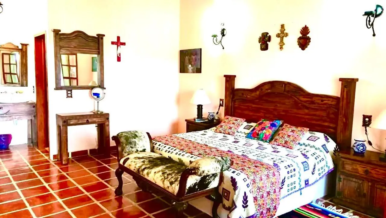 Bed in Hotel Hacienda San Isidro