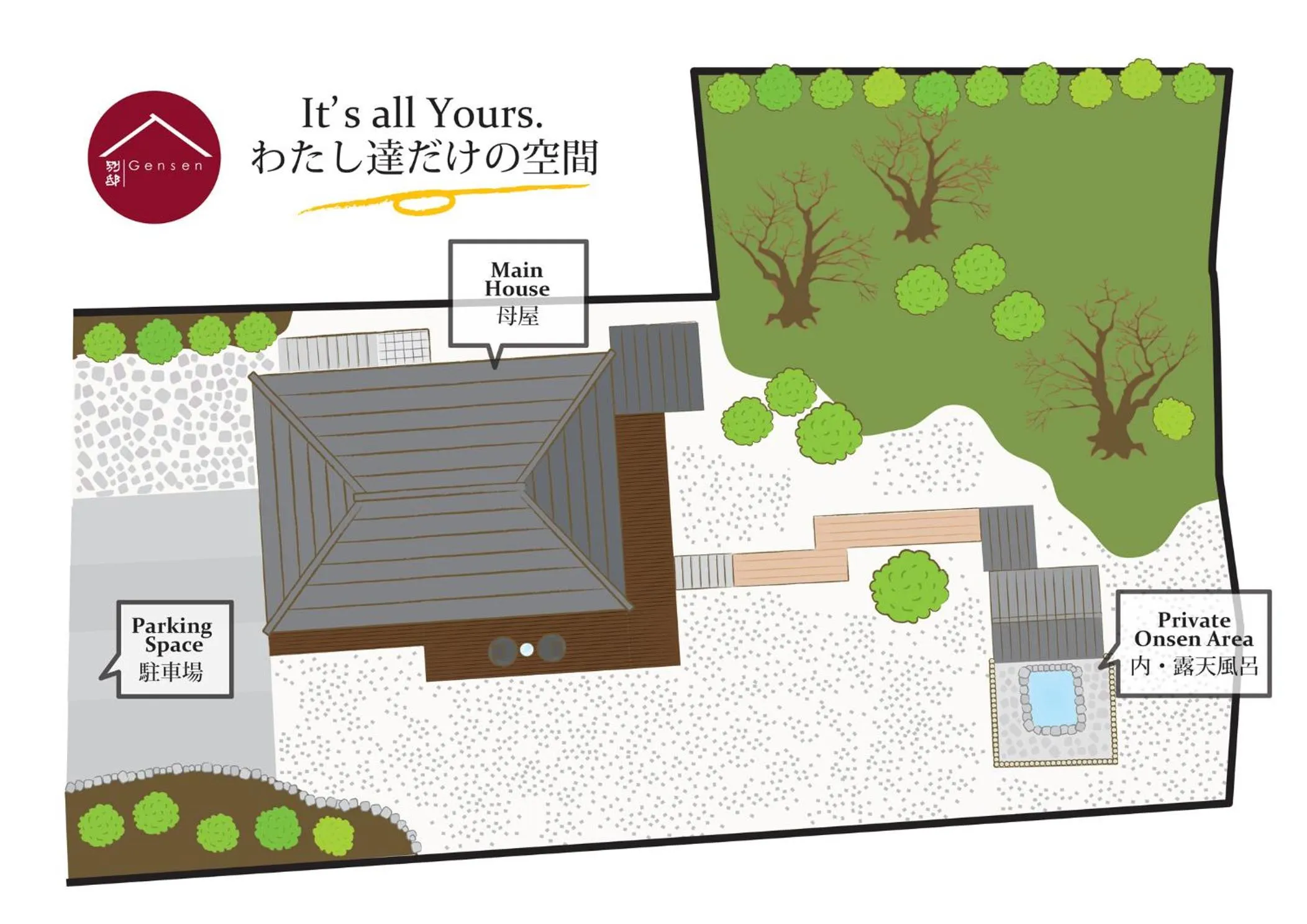 Floor plan in Bettei Gensen-Private Vacation Villa Bettei Gensen