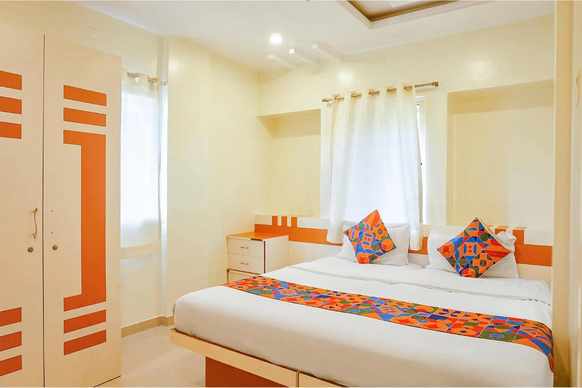 Bed in FabHotel Shree Swami, Nr Bird Valley Udyan