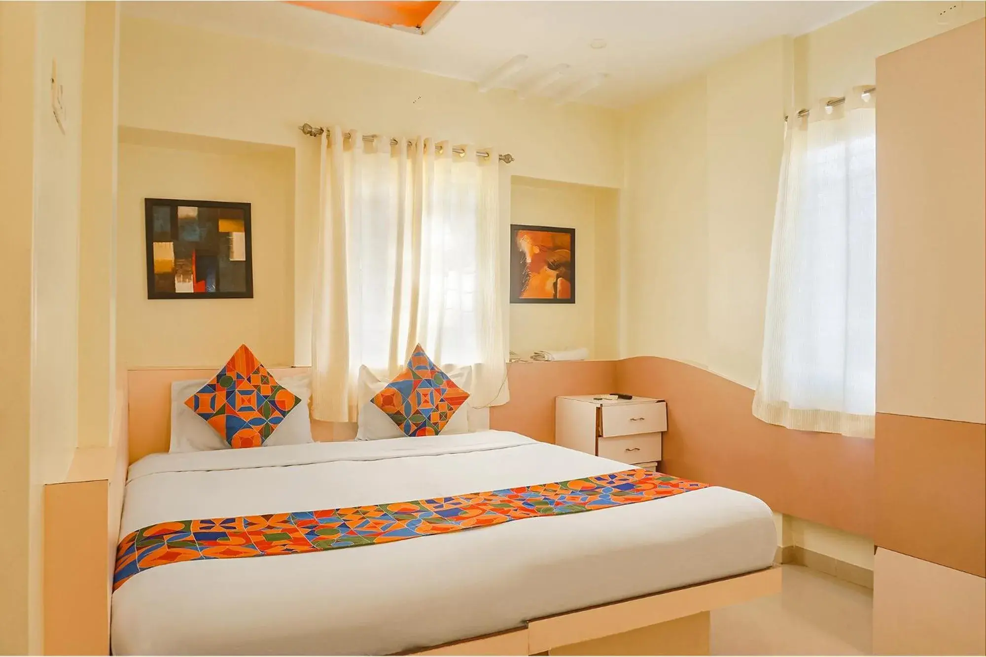 Bed in FabHotel Shree Swami, Nr Bird Valley Udyan Bed in FabHotel Shree Swami, Nr Bird Valley Udyan