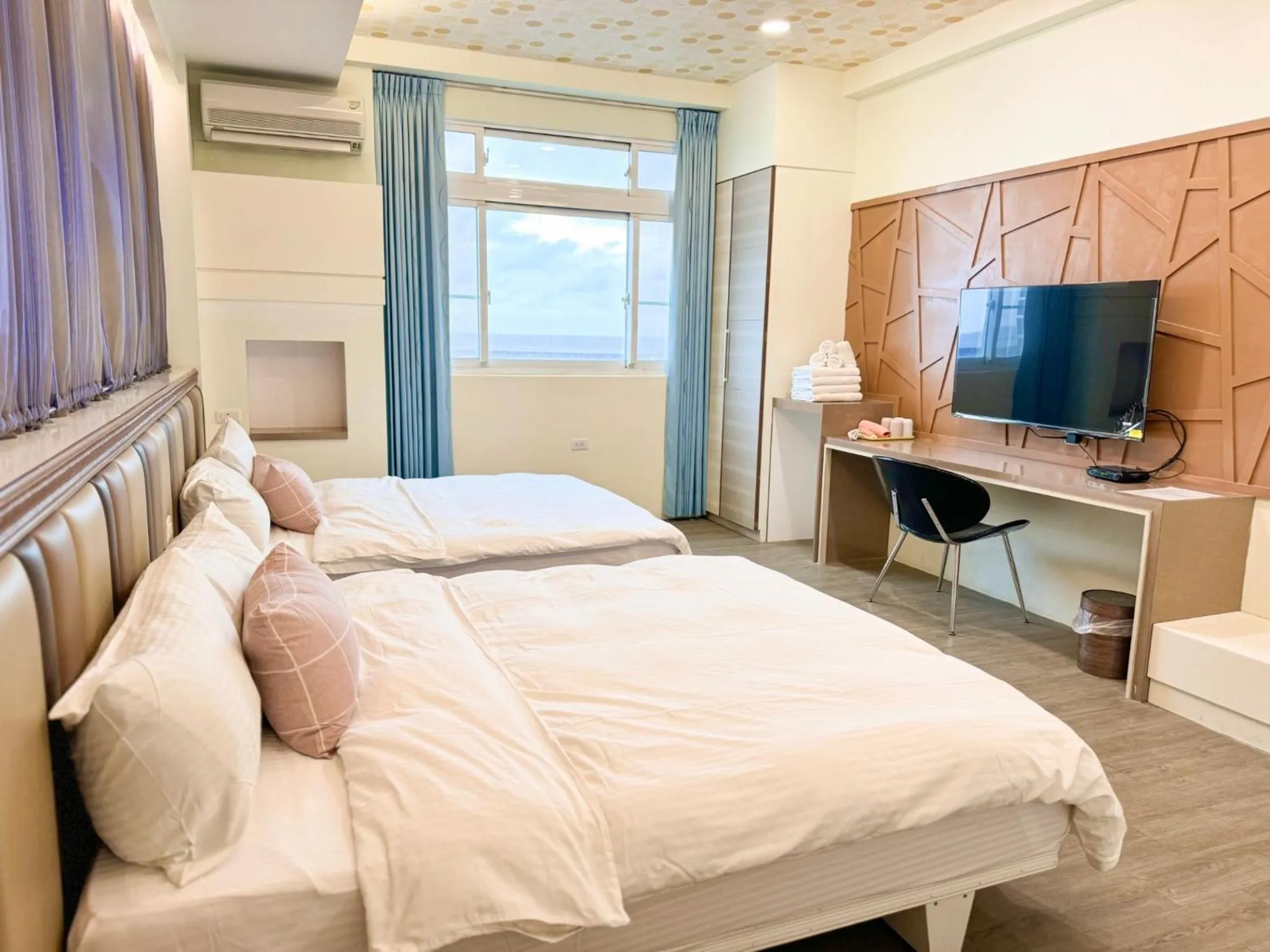 Bed in 綠島海灣會館Bay Resort