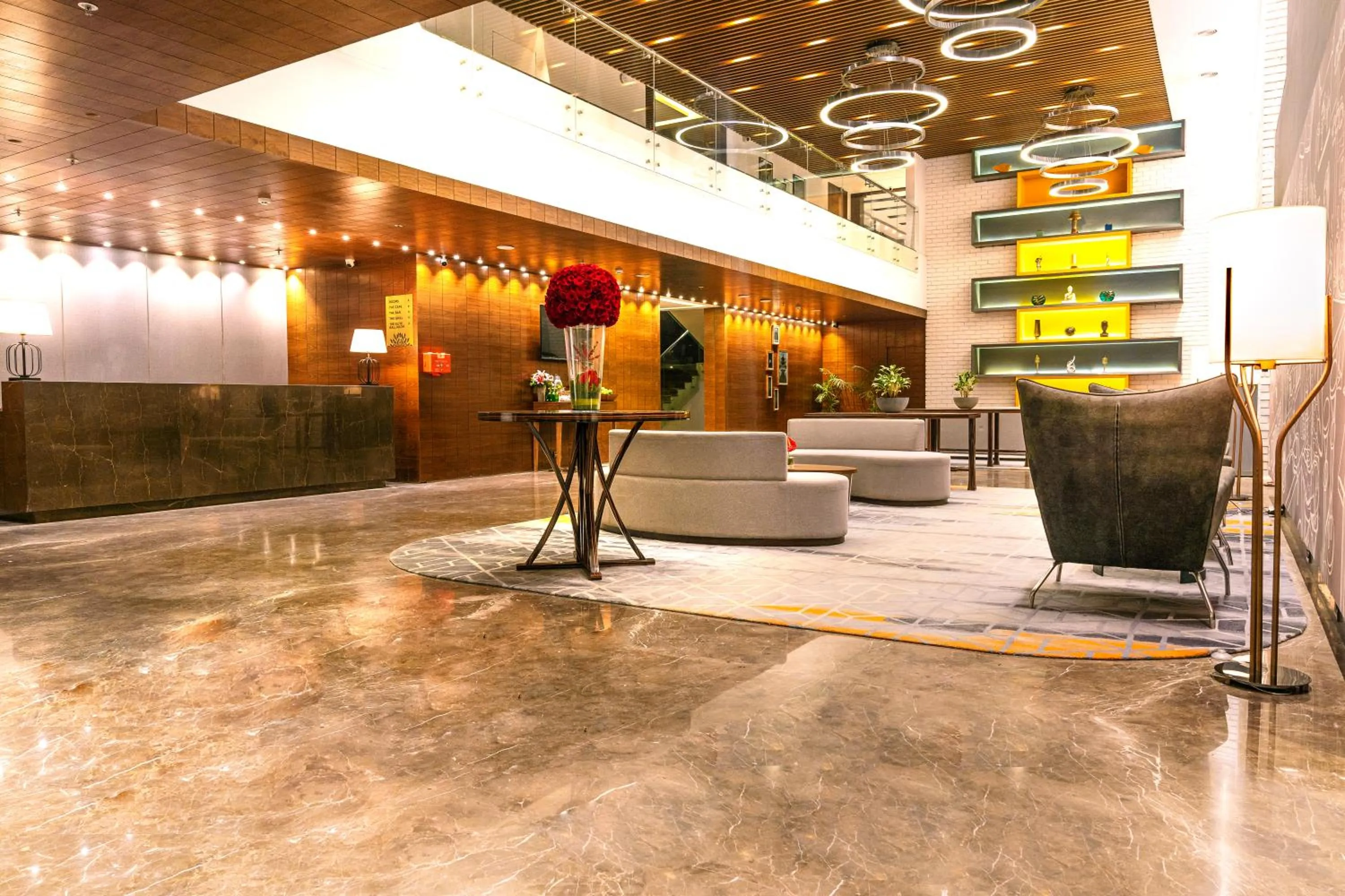 Lobby or reception in The Elite Narasapura, a member of Radisson Individuals