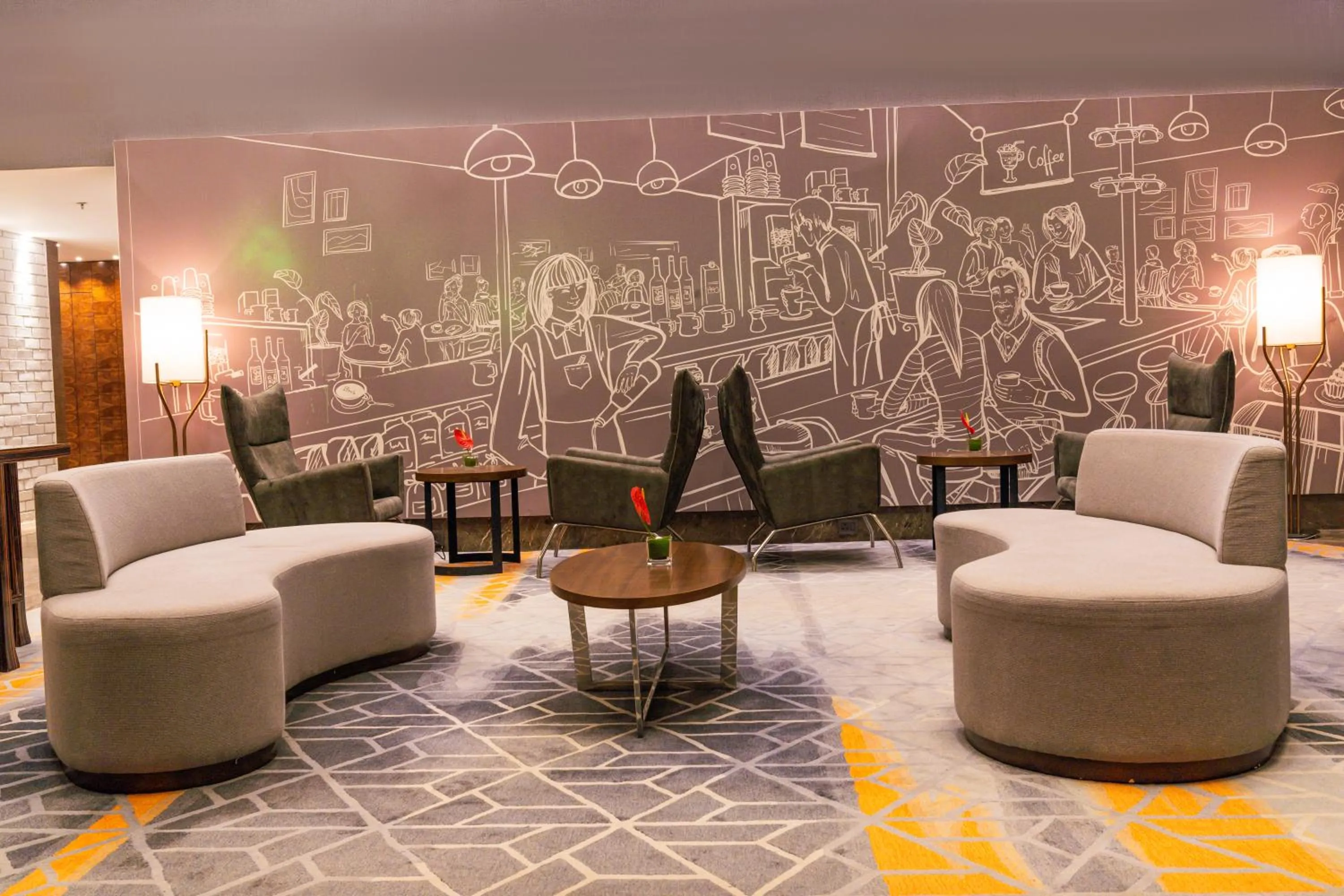 Lobby or reception in The Elite Narasapura, a member of Radisson Individuals