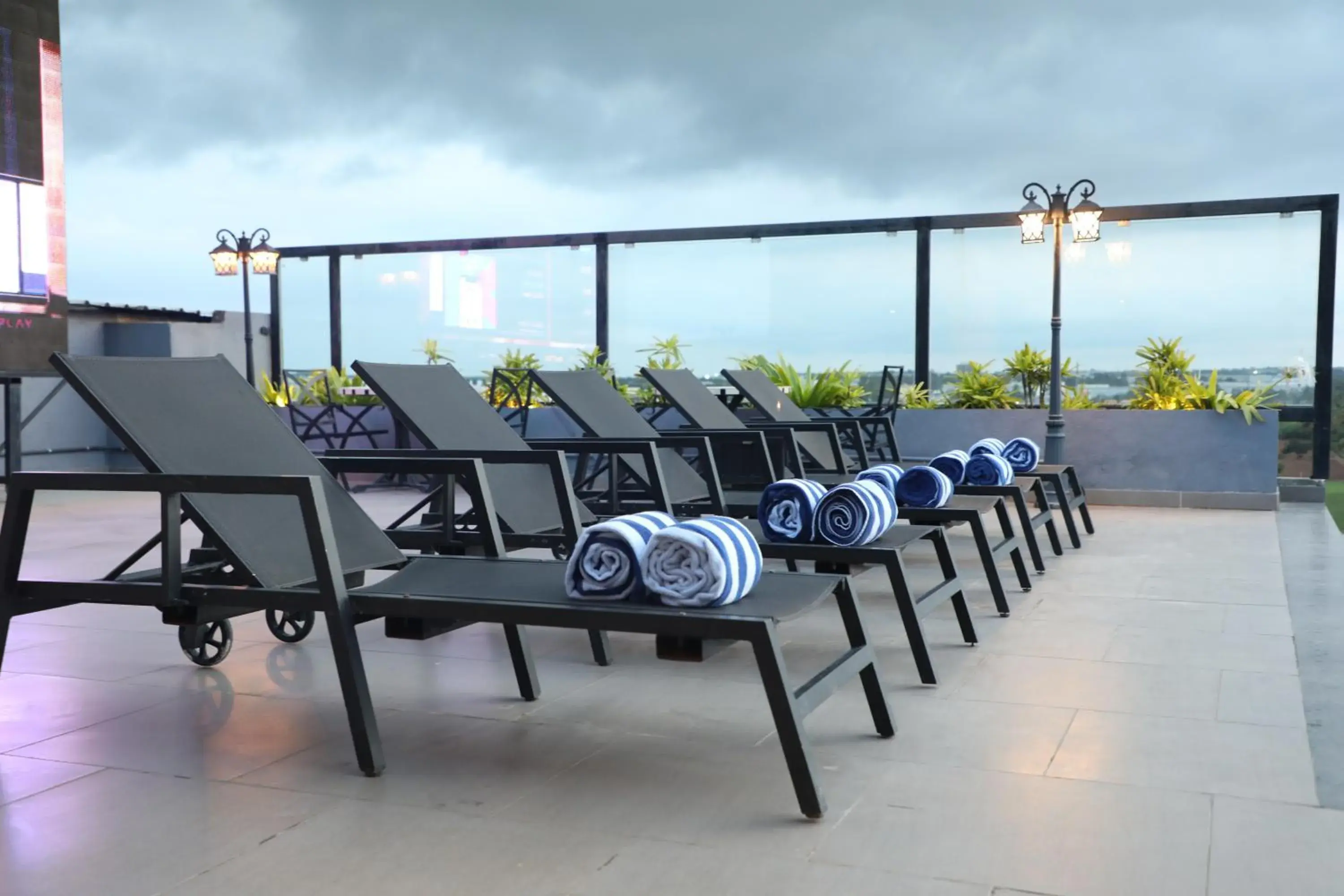 Swimming pool in The Elite Narasapura, a member of Radisson Individuals Swimming pool in The Elite Narasapura, a member of Radisson Individuals