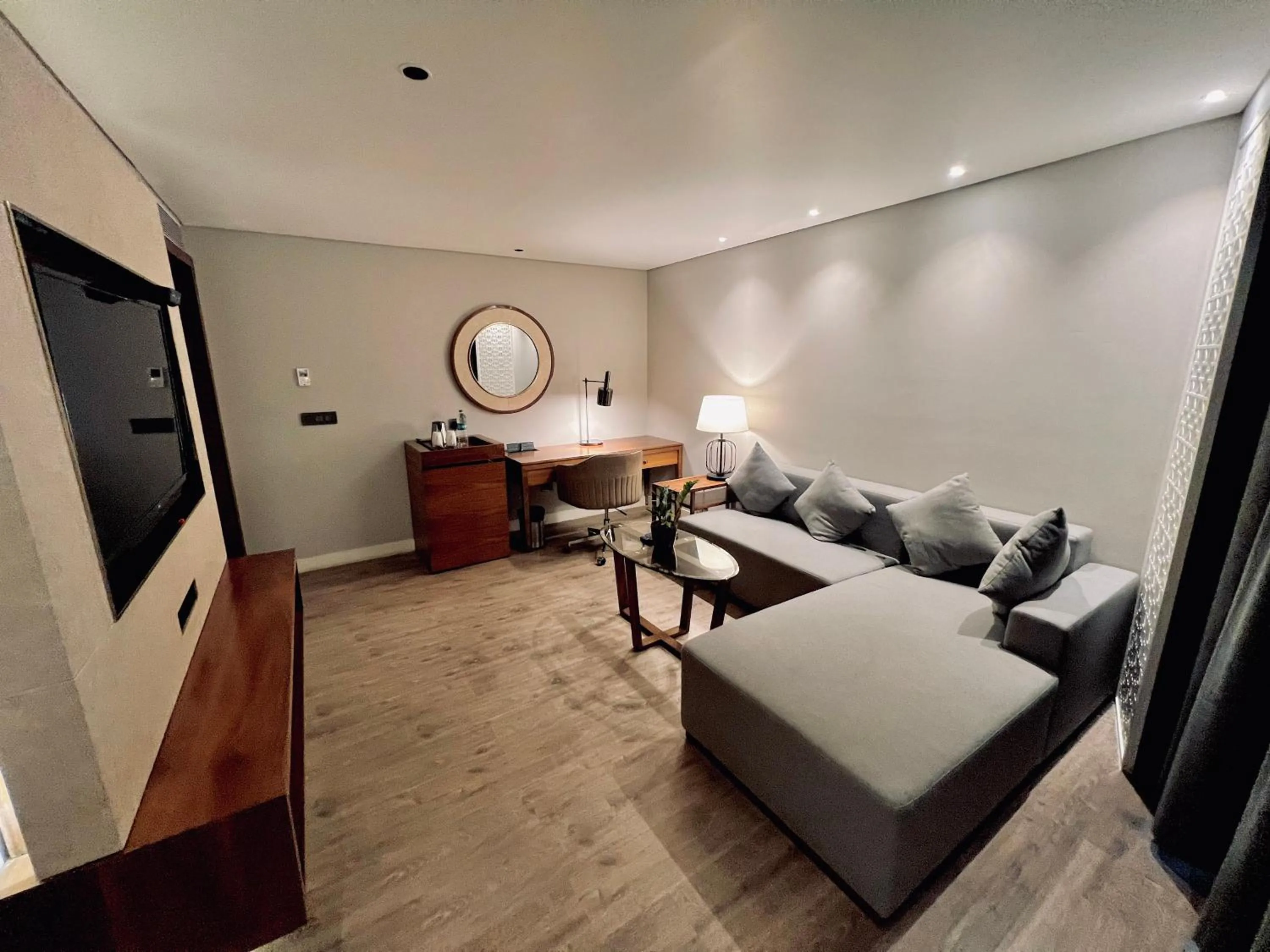 Living room, Bed in The Elite Narasapura, a member of Radisson Individuals