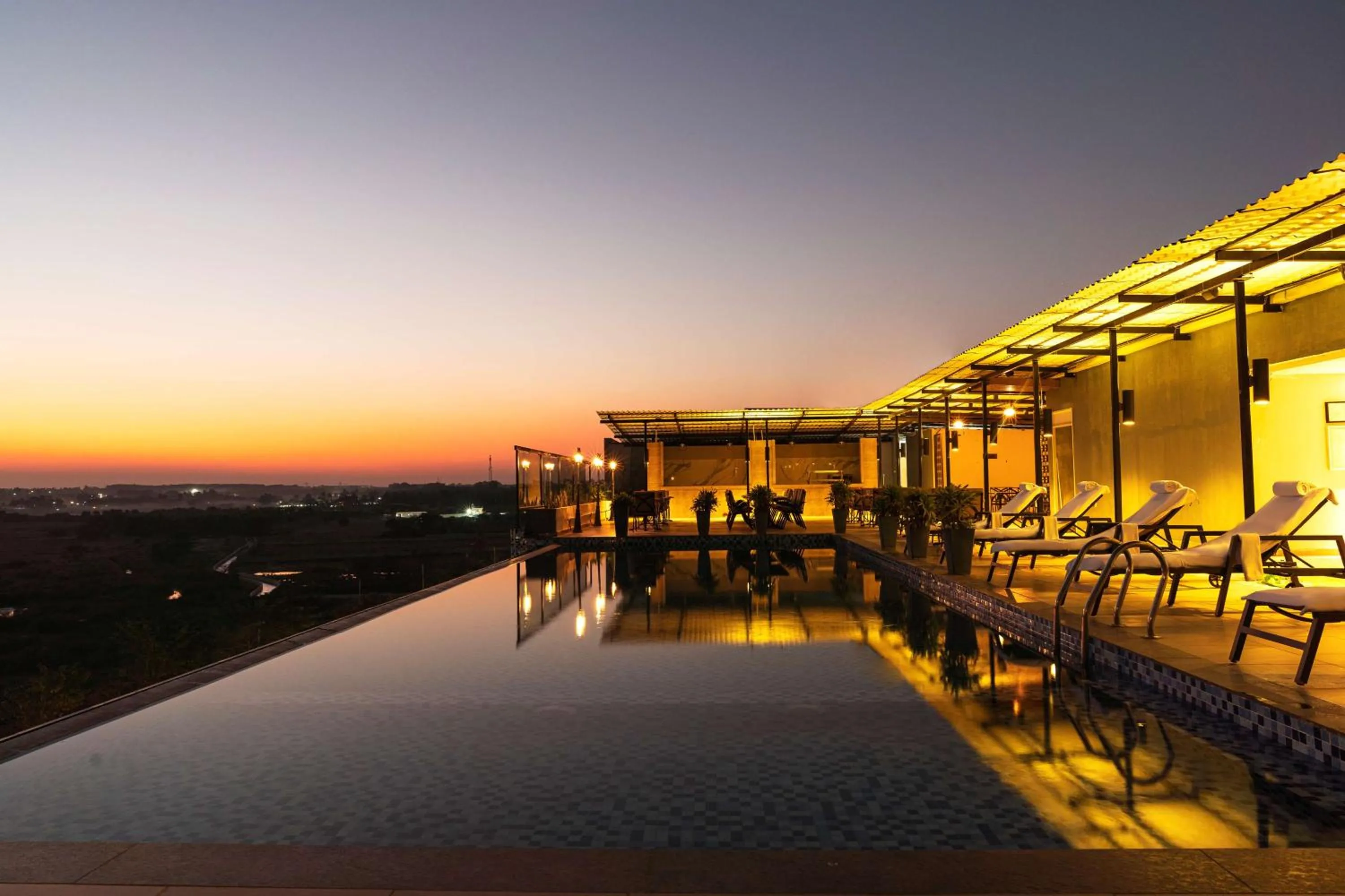 Pool view in The Elite Narasapura, a member of Radisson Individuals